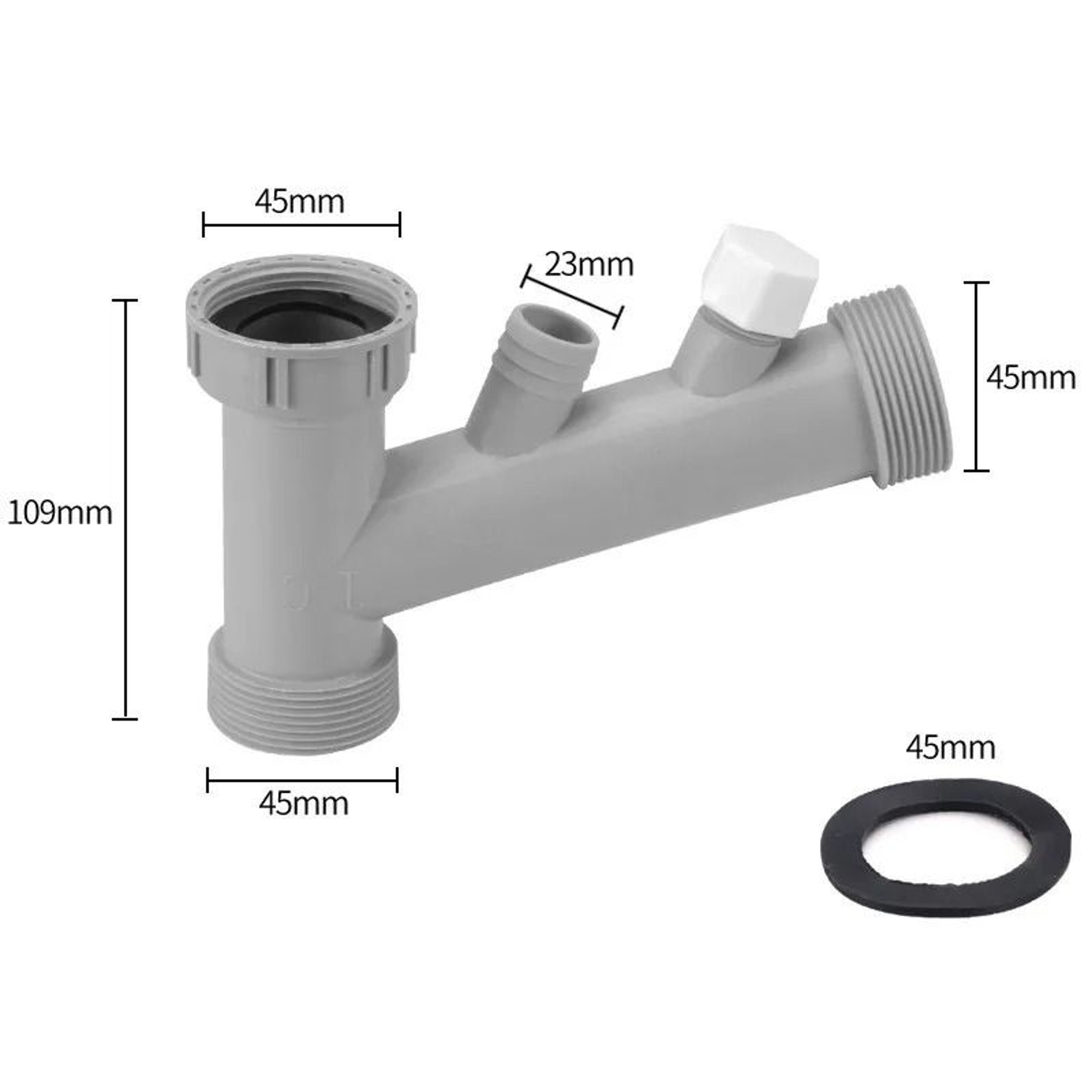 YShaped Sink Drain Pipe Adapter And Overflow Hose Connector 7