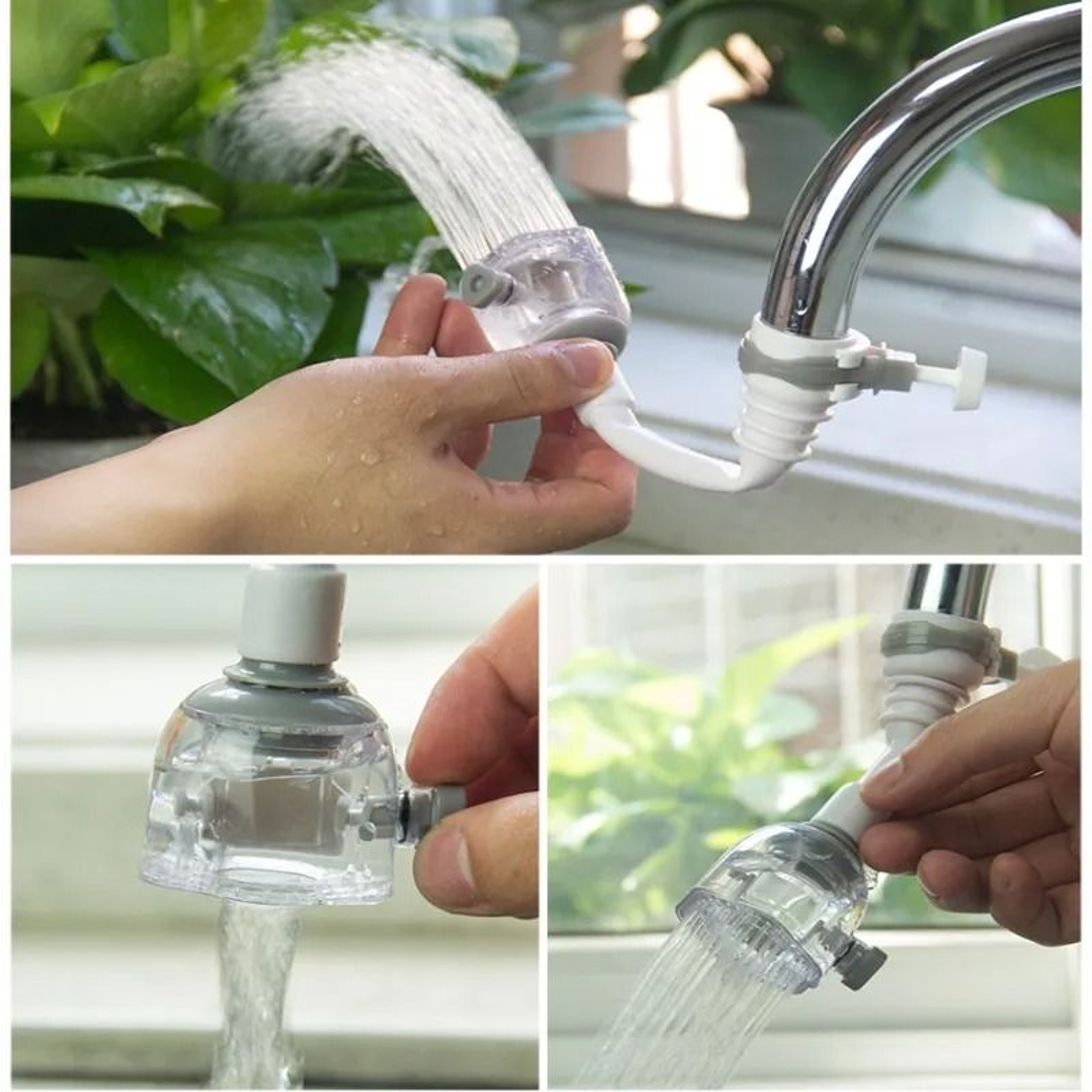 360 Dual Mode Kitchen Faucet Extender And WaterSaving Sprayer 7