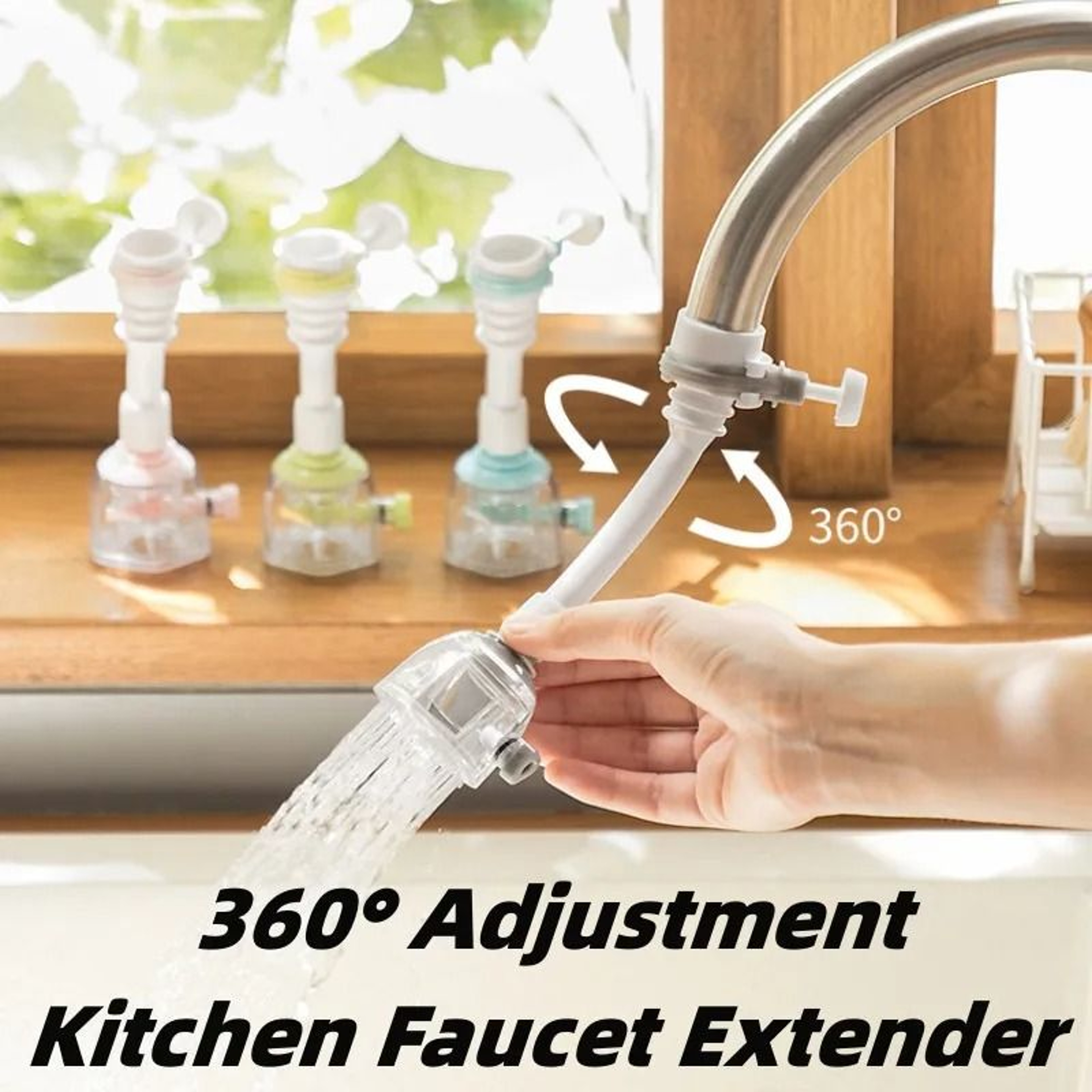 360 Dual Mode Kitchen Faucet Extender And WaterSaving Sprayer 0
