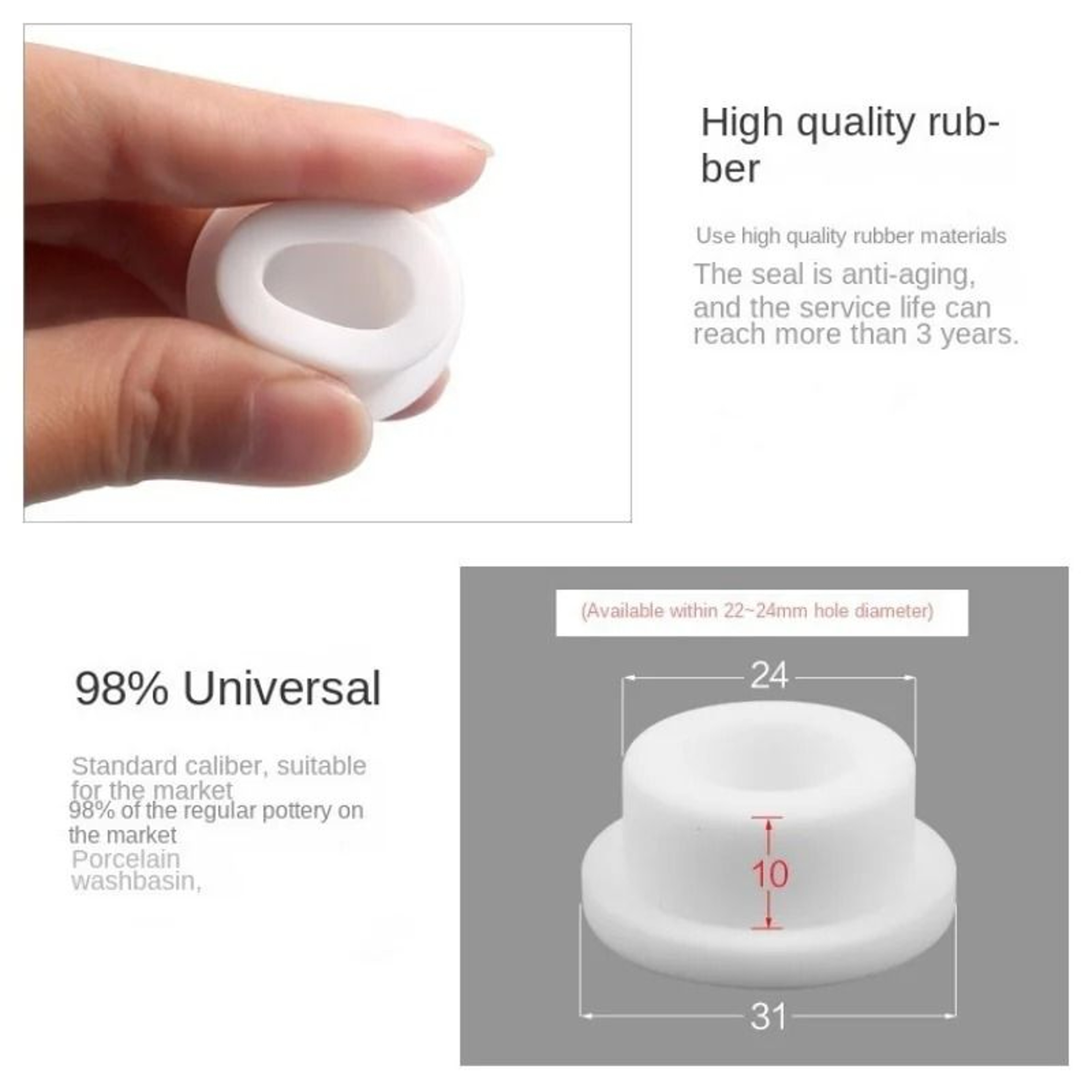 Silicone Wash Basin Overflow Hole Seal Plug And Drain Cover 5