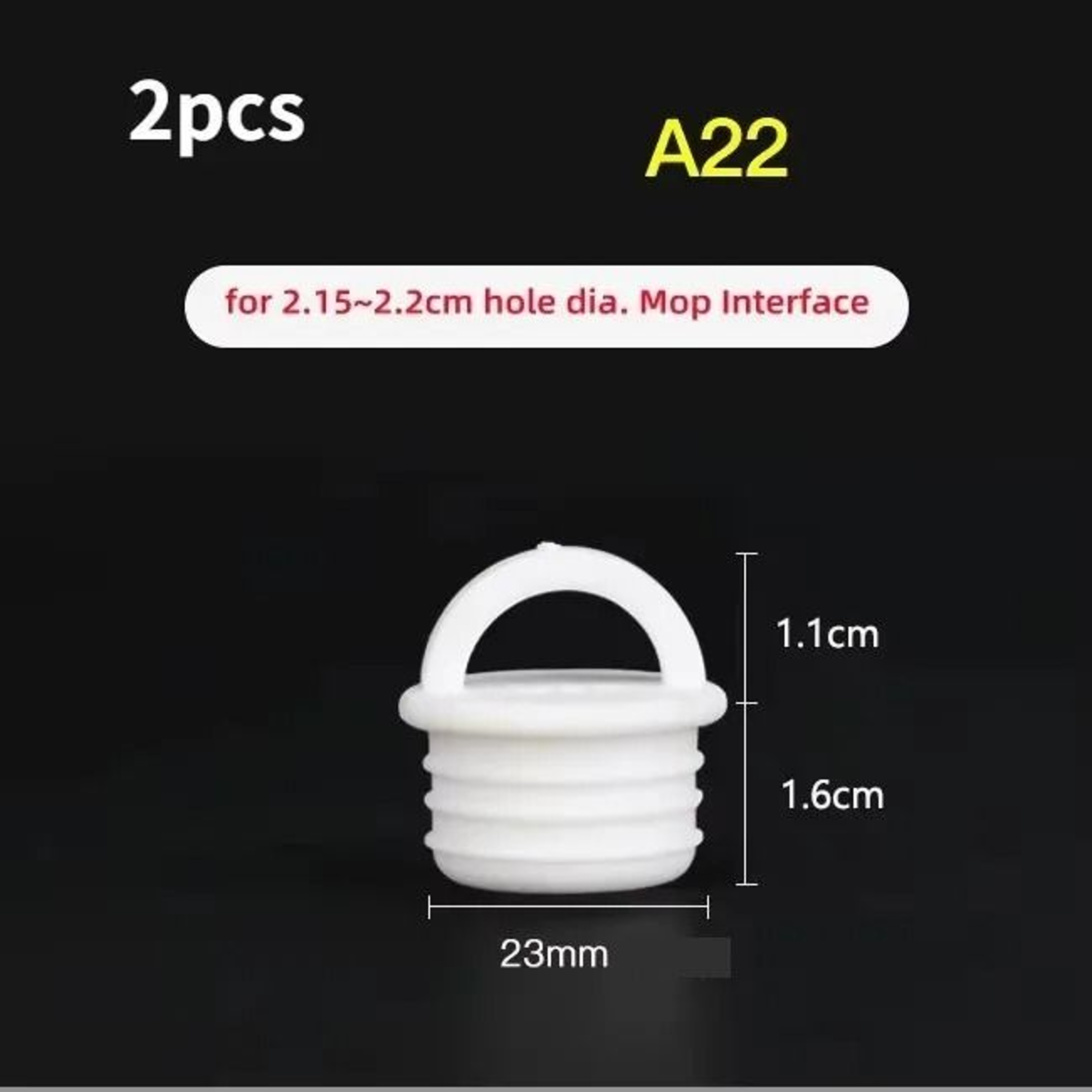 2Piece White Mop Bucket Drain Stopper With Pull Handle 4