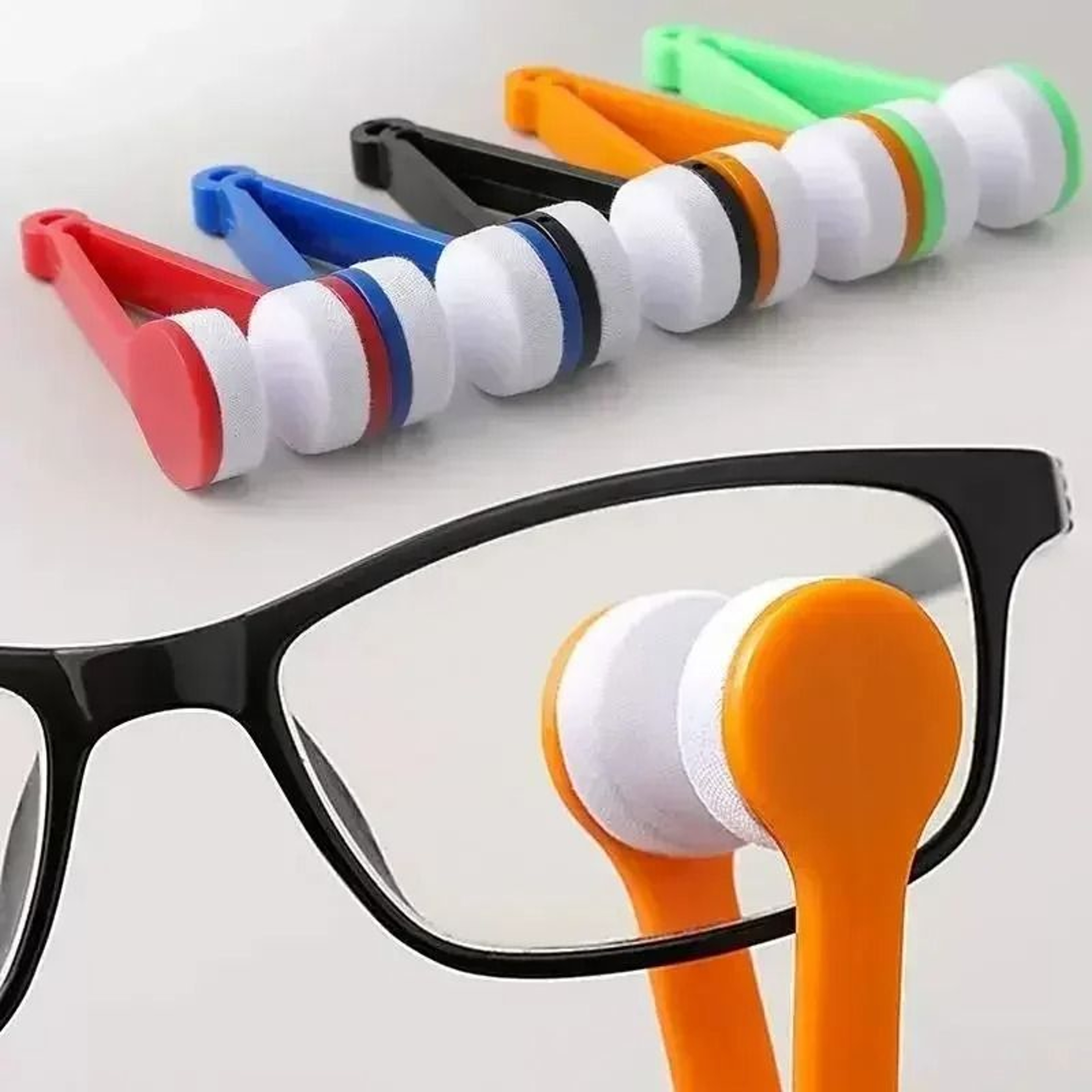 Portable Microfiber Eyeglass Cleaning Brush Lens Wiper 0