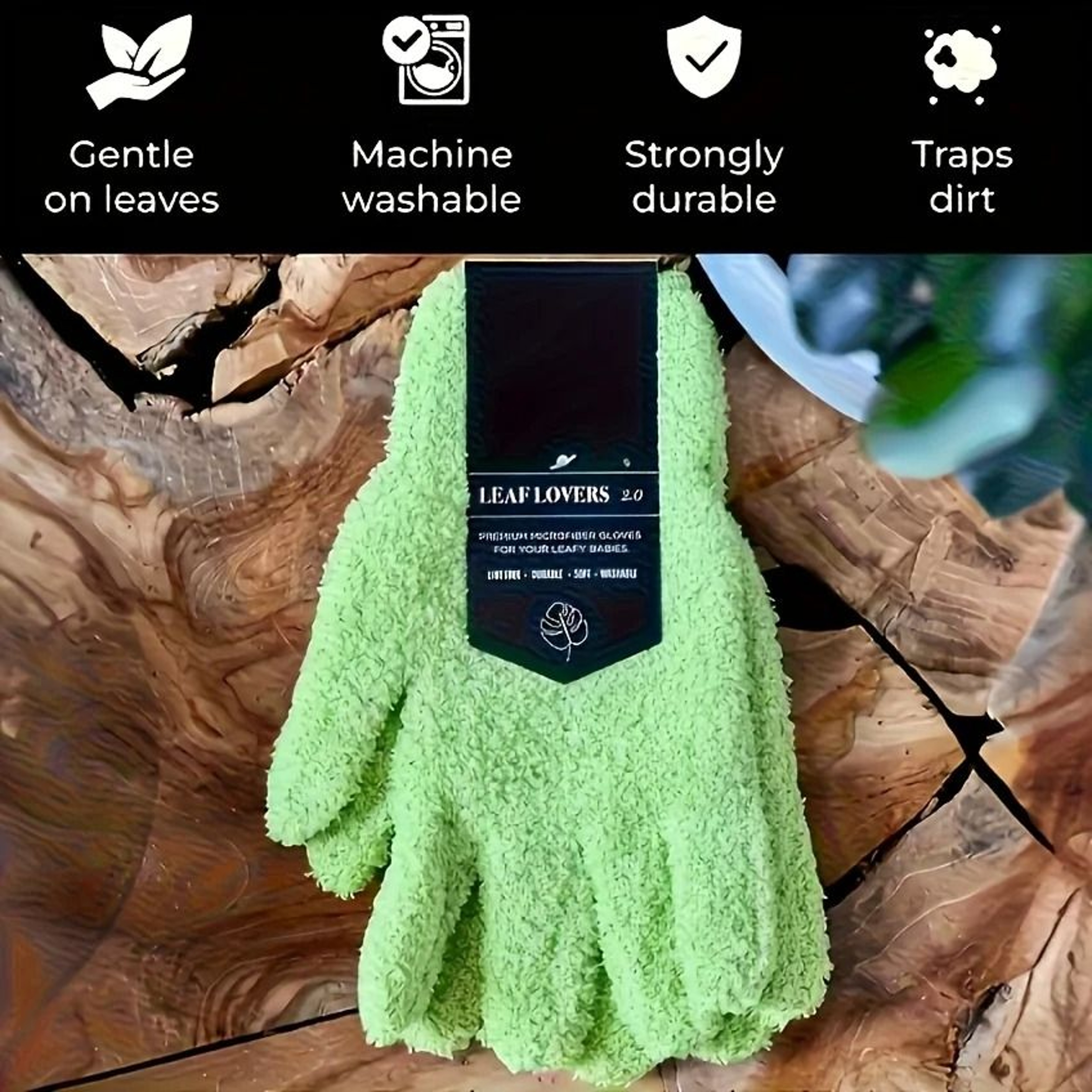 Reusable Microfiber Dusting Gloves For Home Car And Plants 9