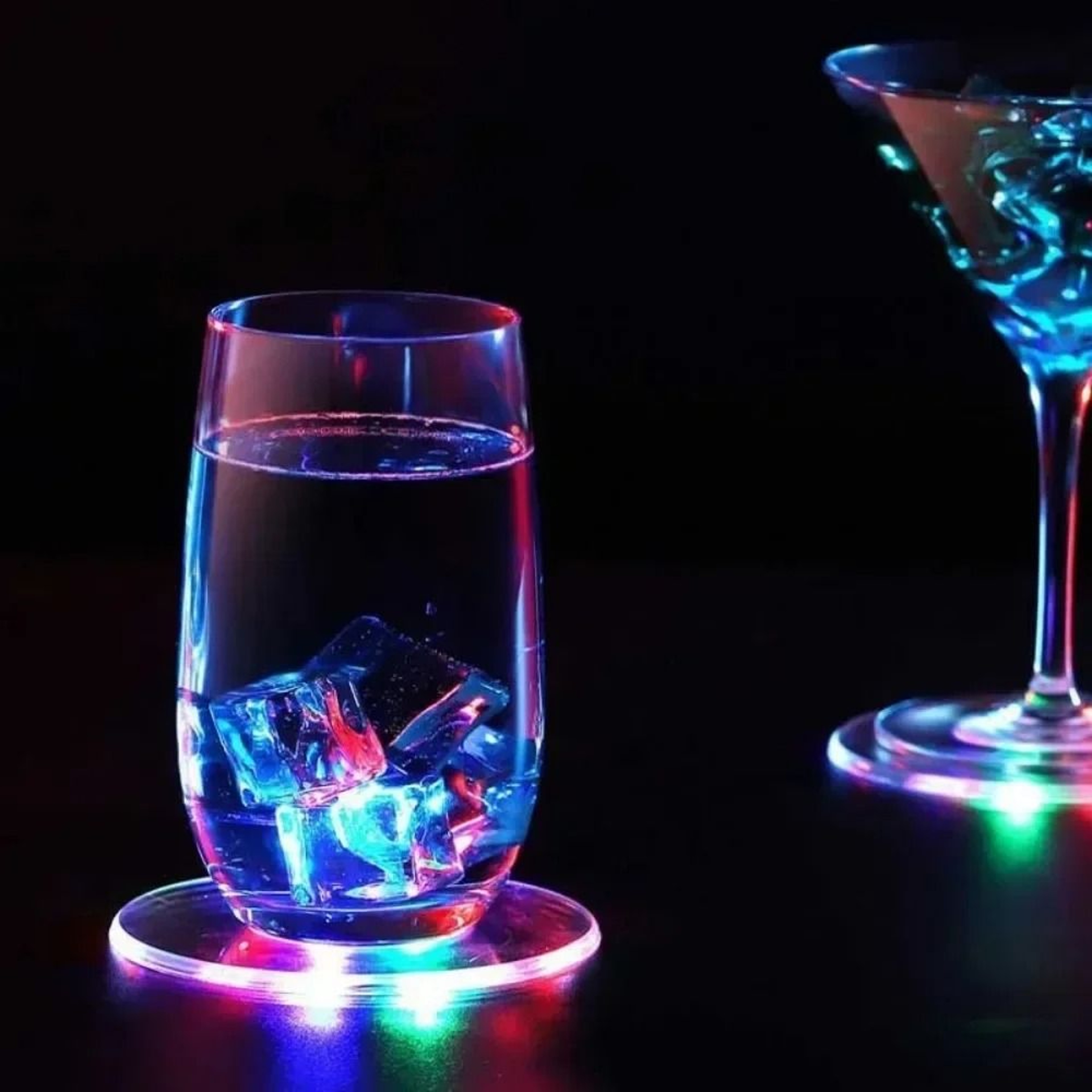 Colorful LED Bottle Light Sticker And Flashing Drink Coaster 5
