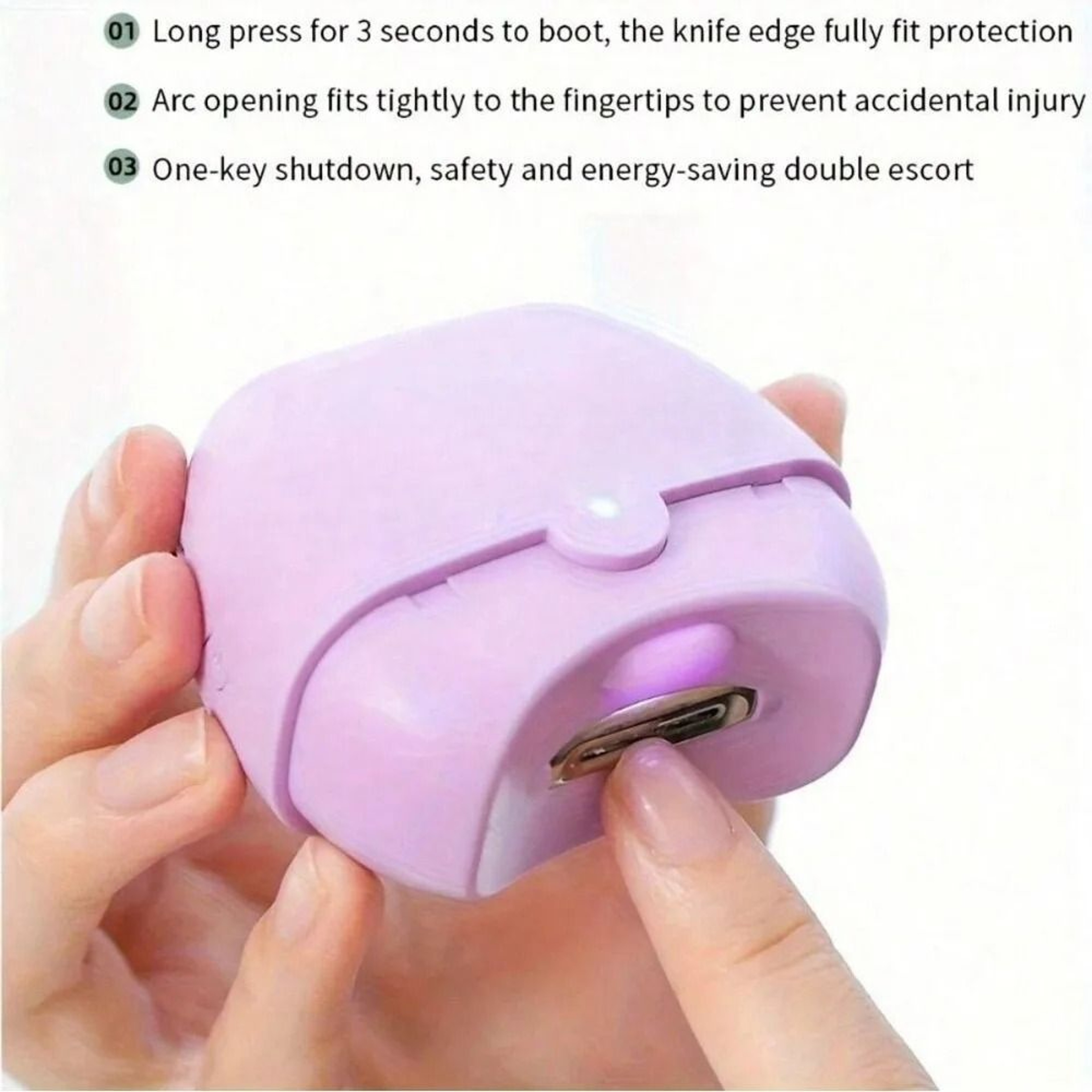 Rechargeable Automatic Nail Trimmer For Adults Kids And Travel Use 4