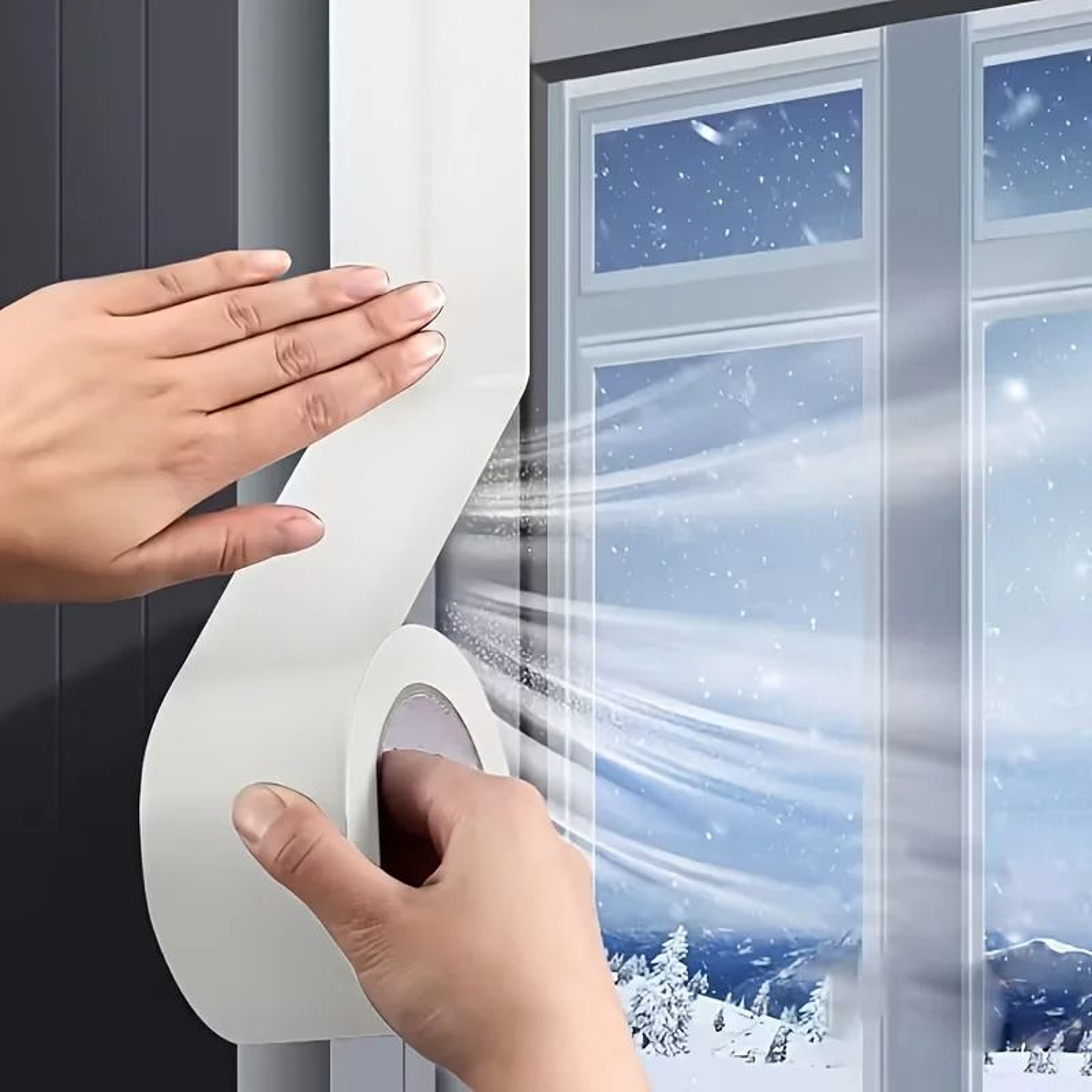 2Roll Waterproof Window Sealing Tape For Draft And Winter Protection 1