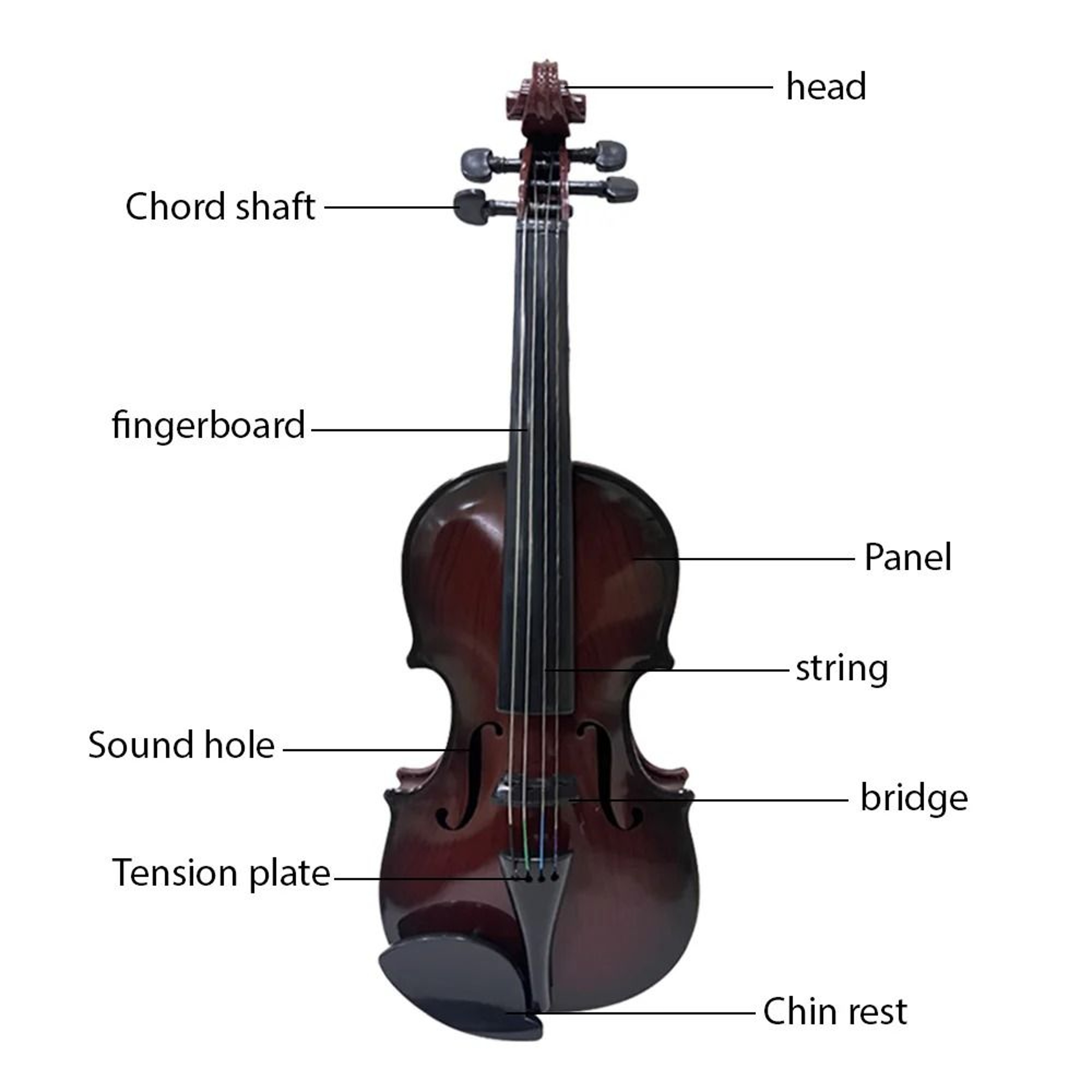 Beginner Simulated Violin Kit With Adjustable Strings And Bow For Practice And Performance Props 4