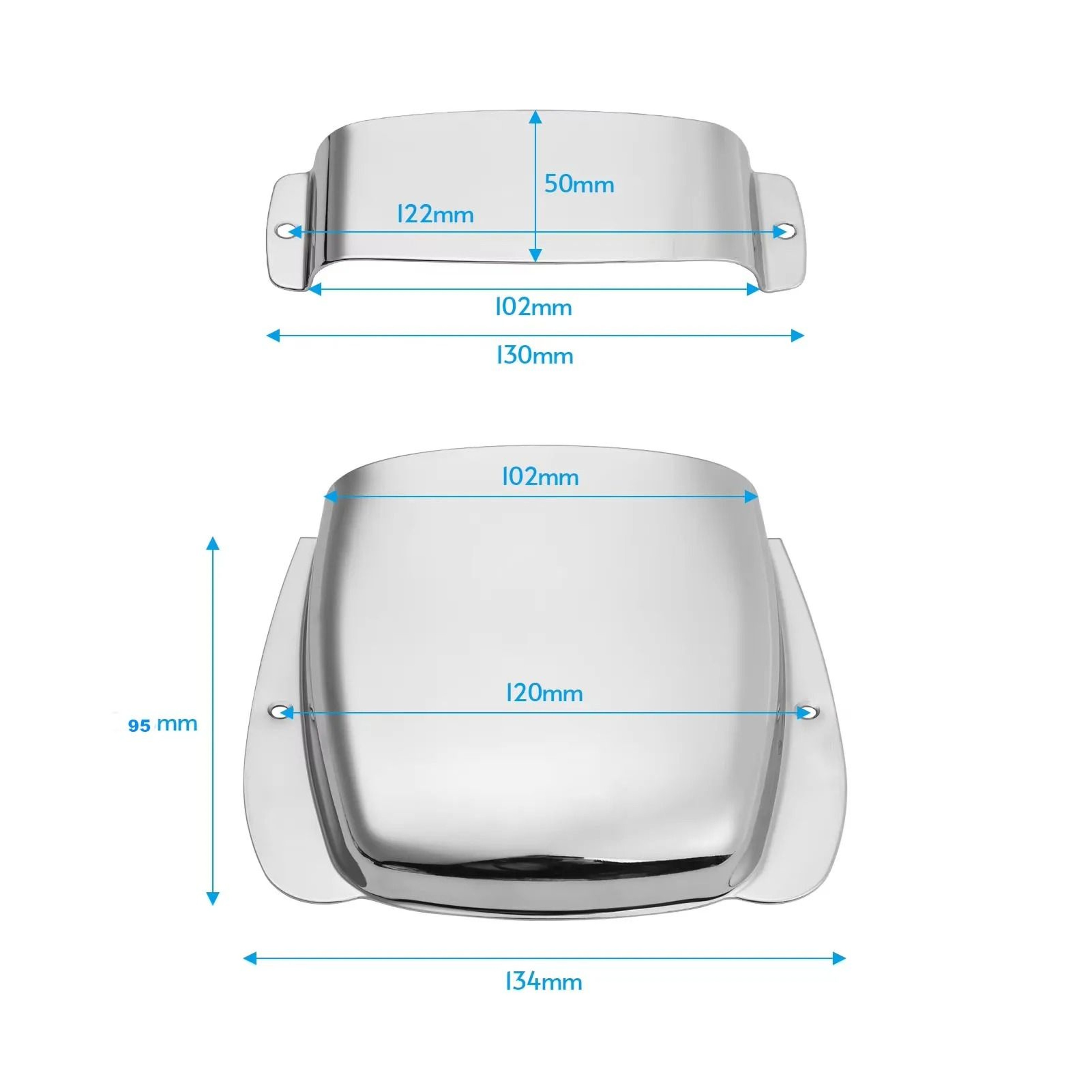 Chrome Bass Pickup Cover Set With Bridge Protector For JBStyle Electric Bass 1