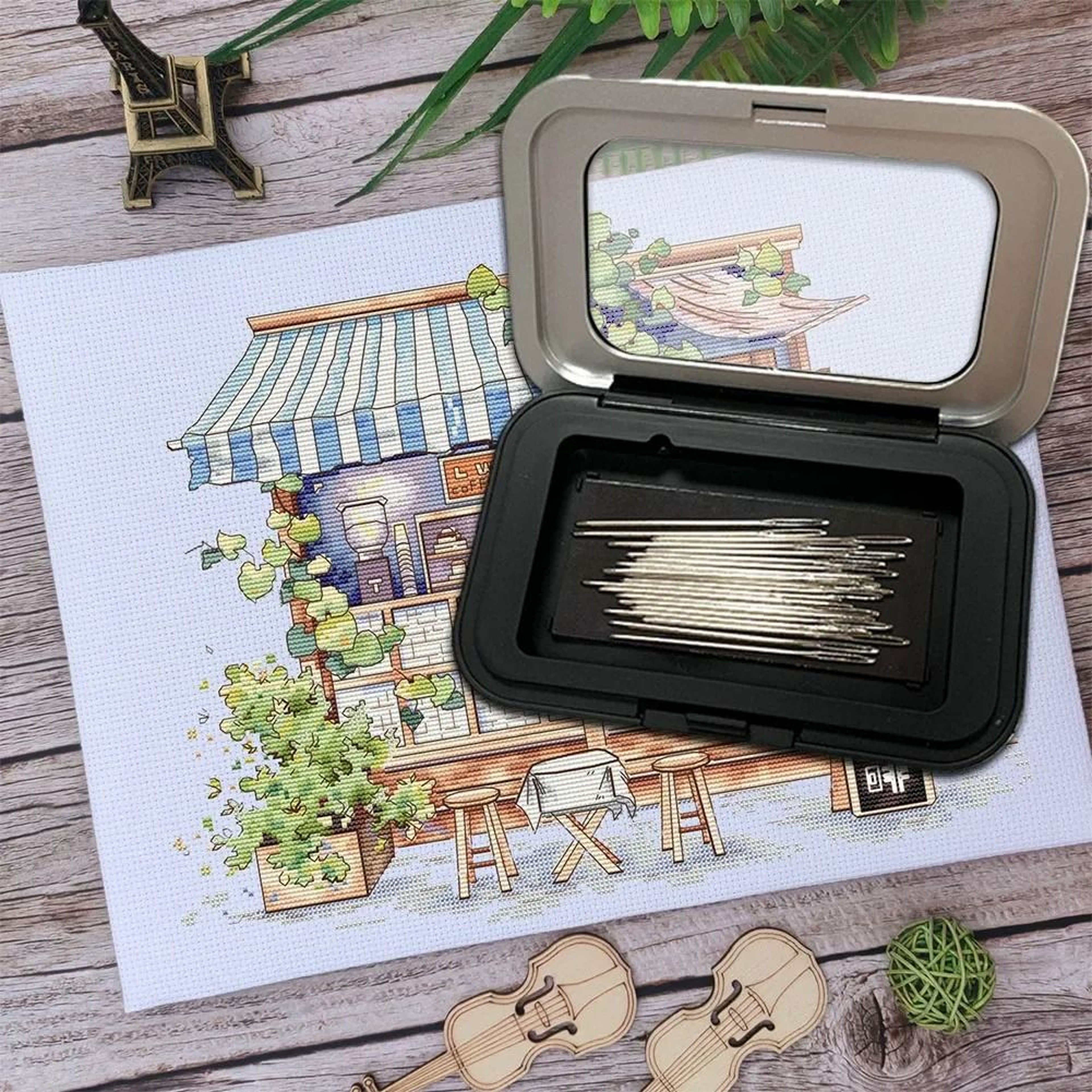 Portable Magnetic Needle Case Rectangle Sewing And Embroidery Needle Storage Box 0