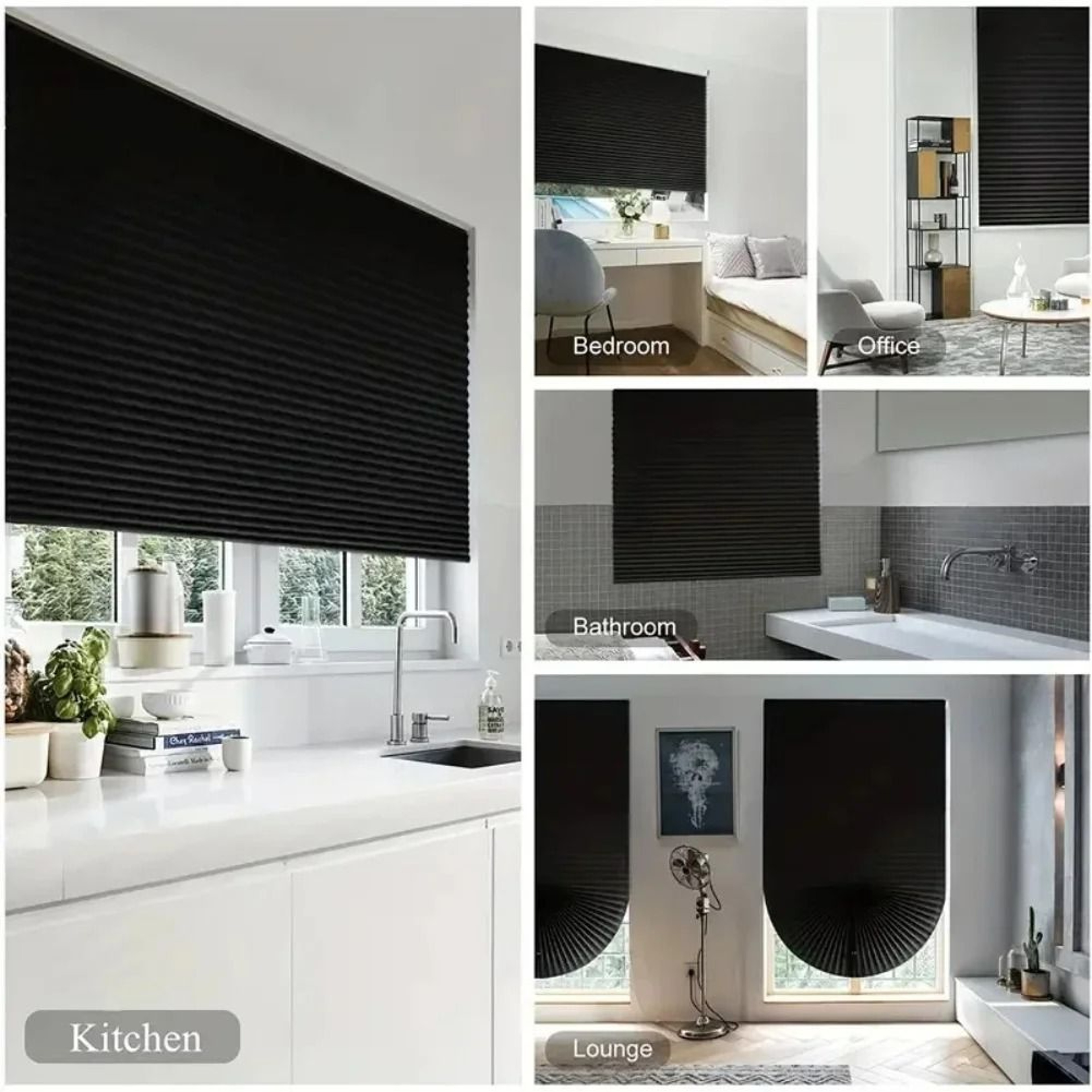SelfAdhesive Blackout Pleated Window Shade NoDrill NonWoven Curtain For Home 2