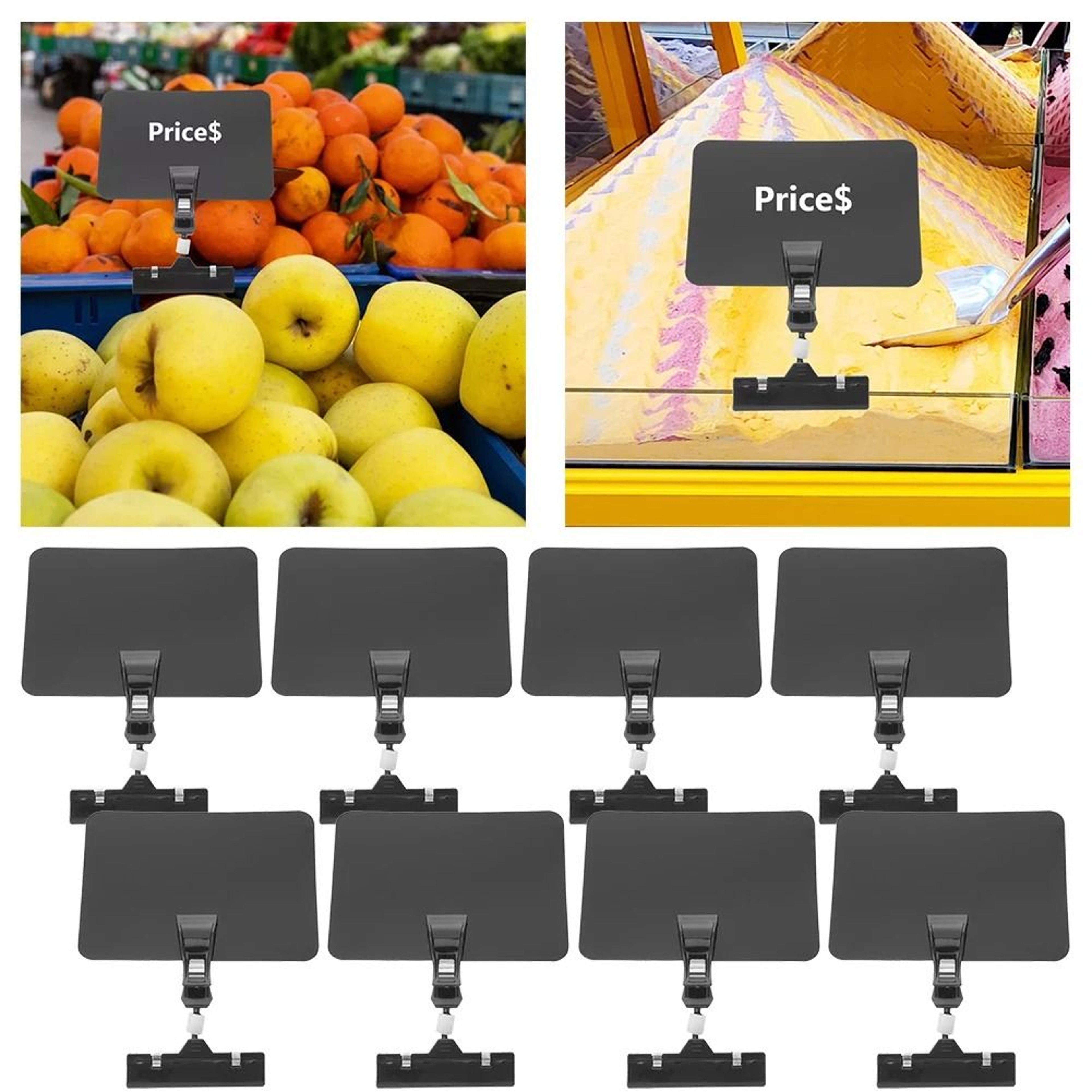 8Piece Mini Chalkboard Sign Clips Waterproof Basket Labels For Retail Displays 2