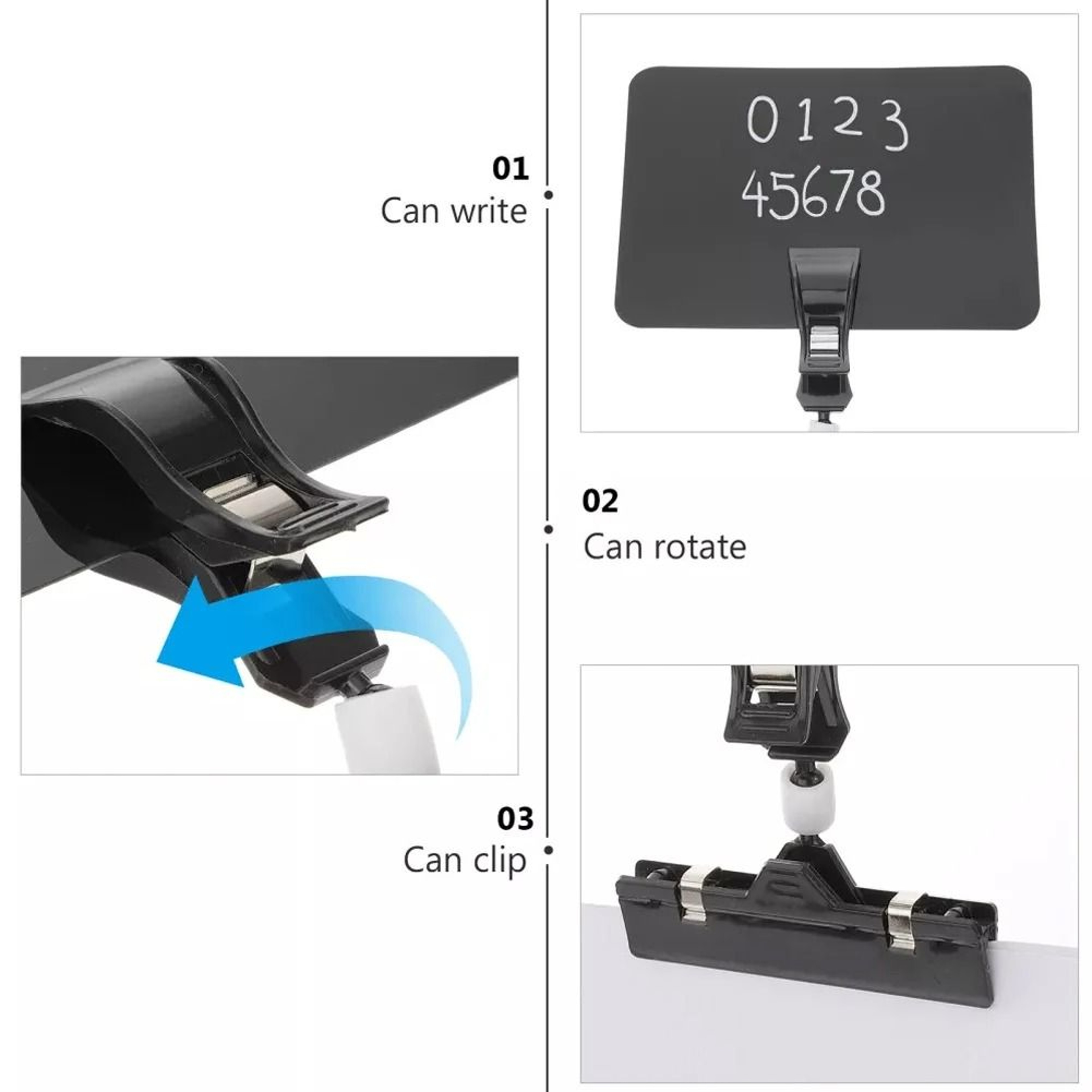 8Piece Mini Chalkboard Sign Clips Waterproof Basket Labels For Retail Displays 3