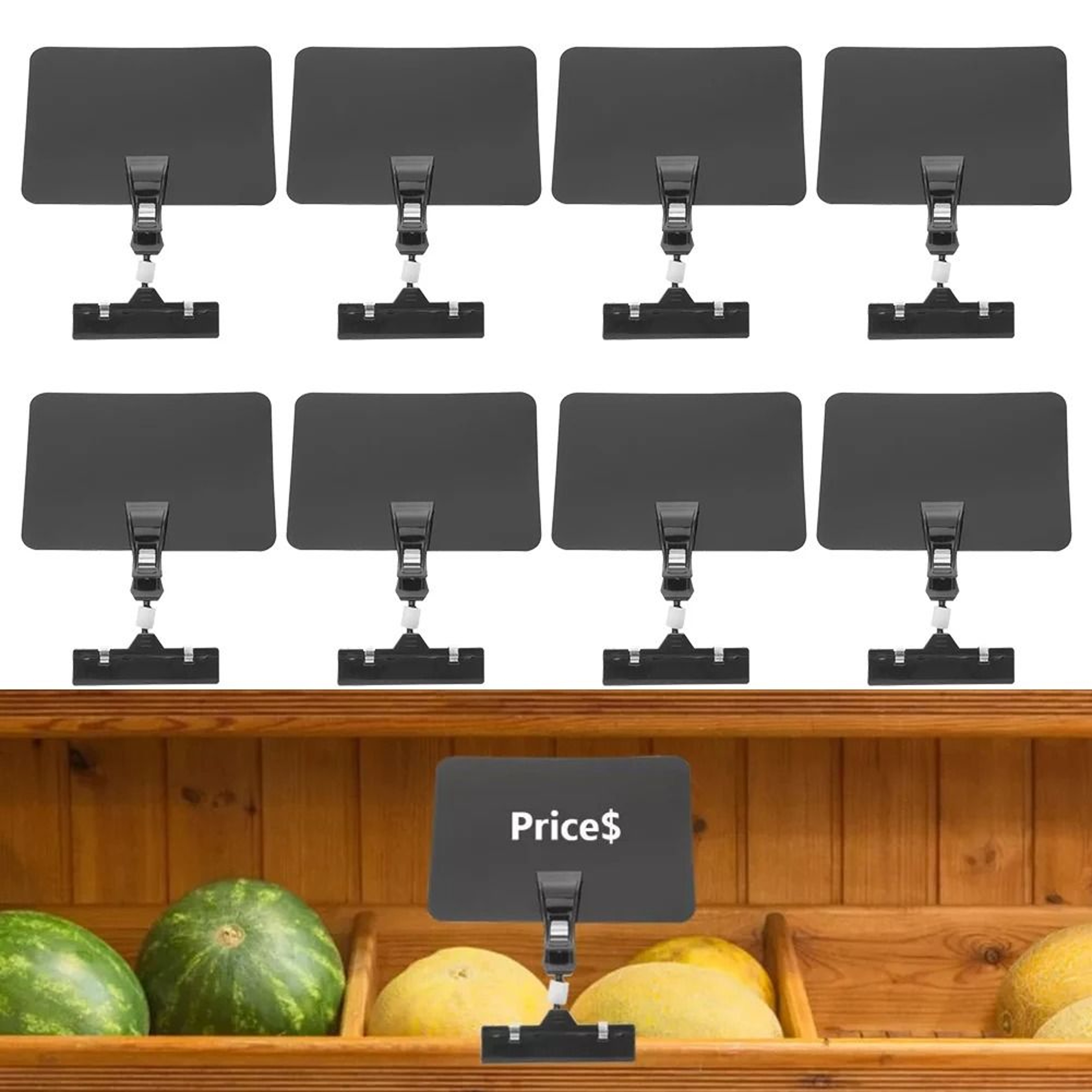 8Piece Mini Chalkboard Sign Clips Waterproof Basket Labels For Retail Displays 0