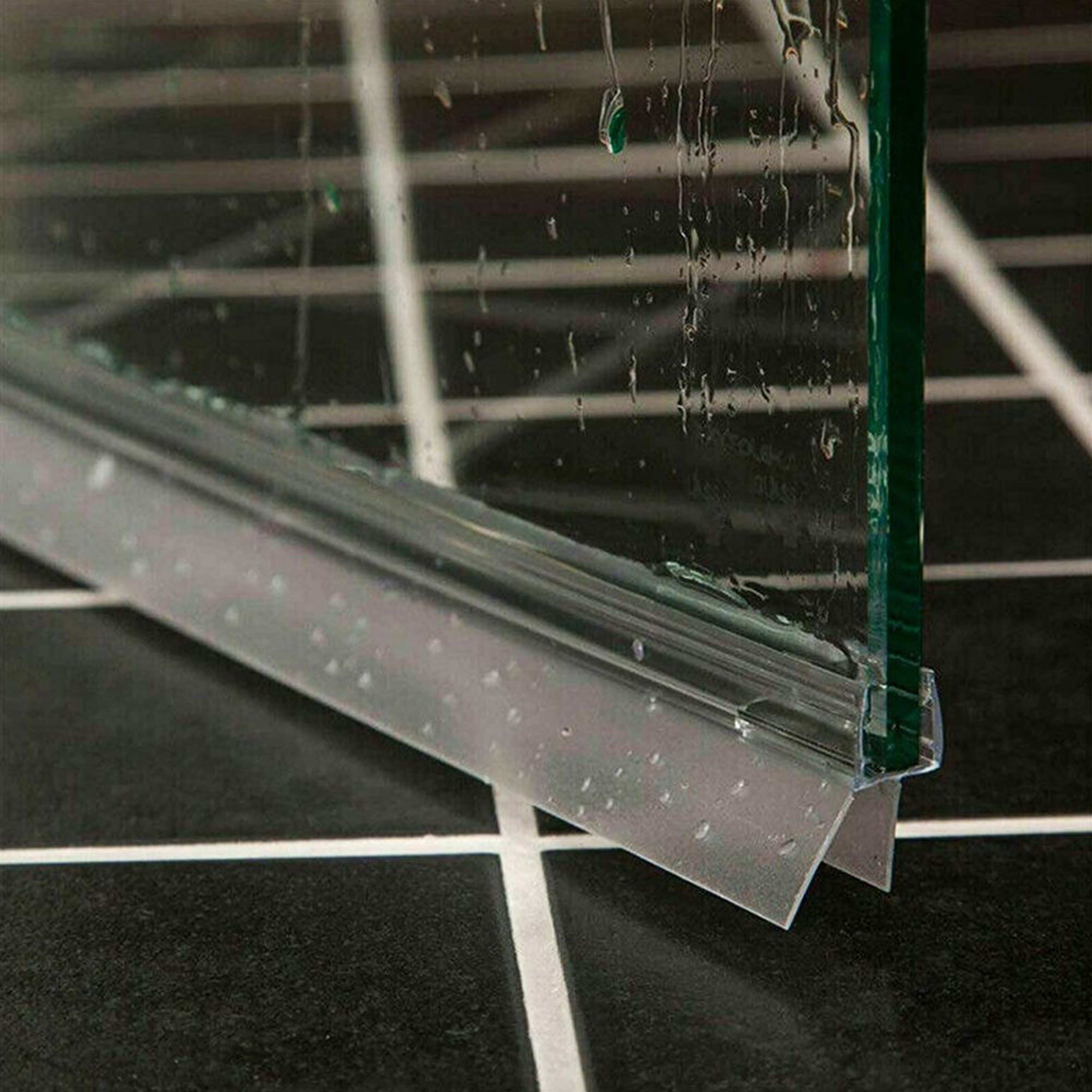 100cm Shower Door Bottom Seal PVC Water Barrier Strip For Glass Shower Screens 9