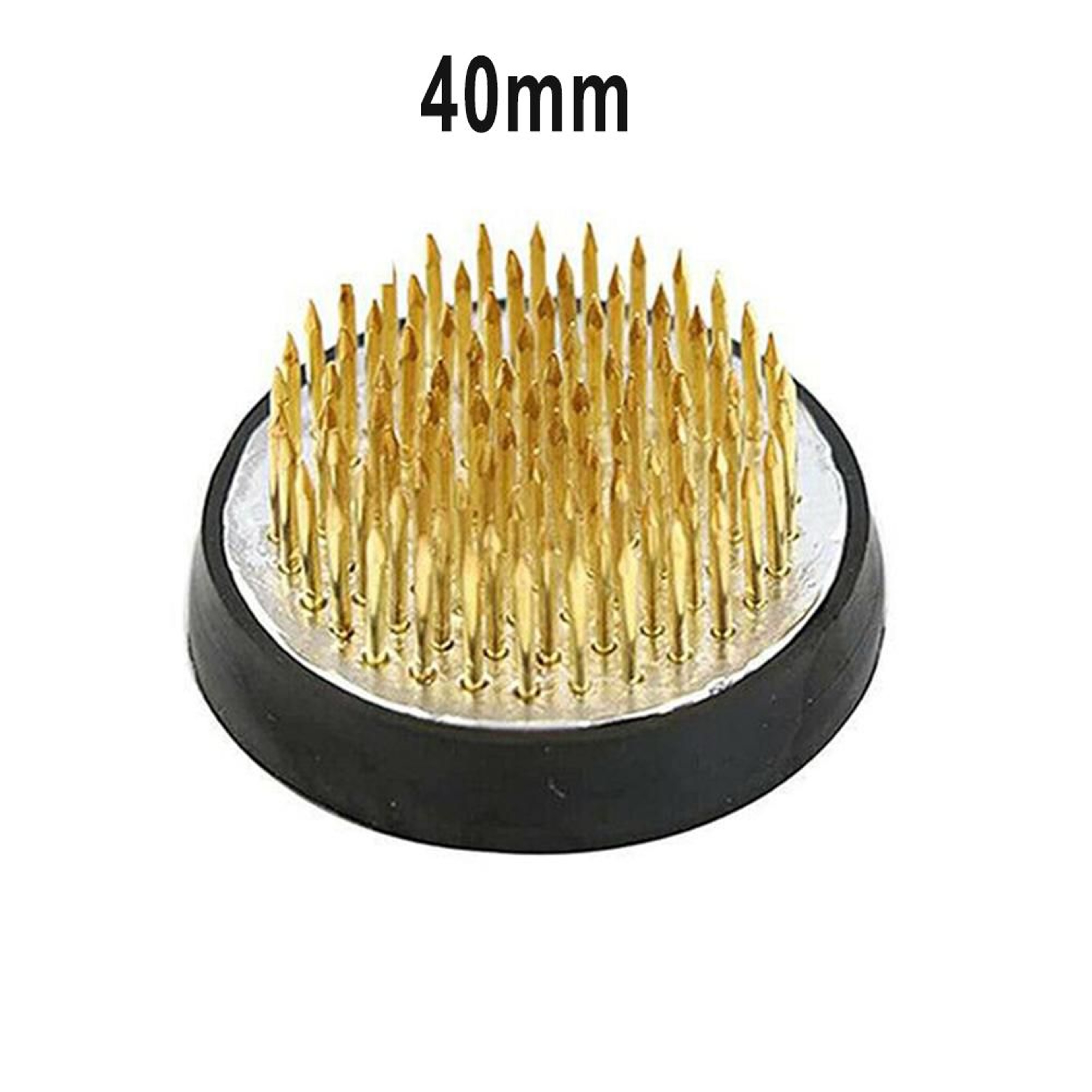Round Ikebana Kenzan Flower Frog Spiky Floral Arrangement Holder With Rubber Base 3