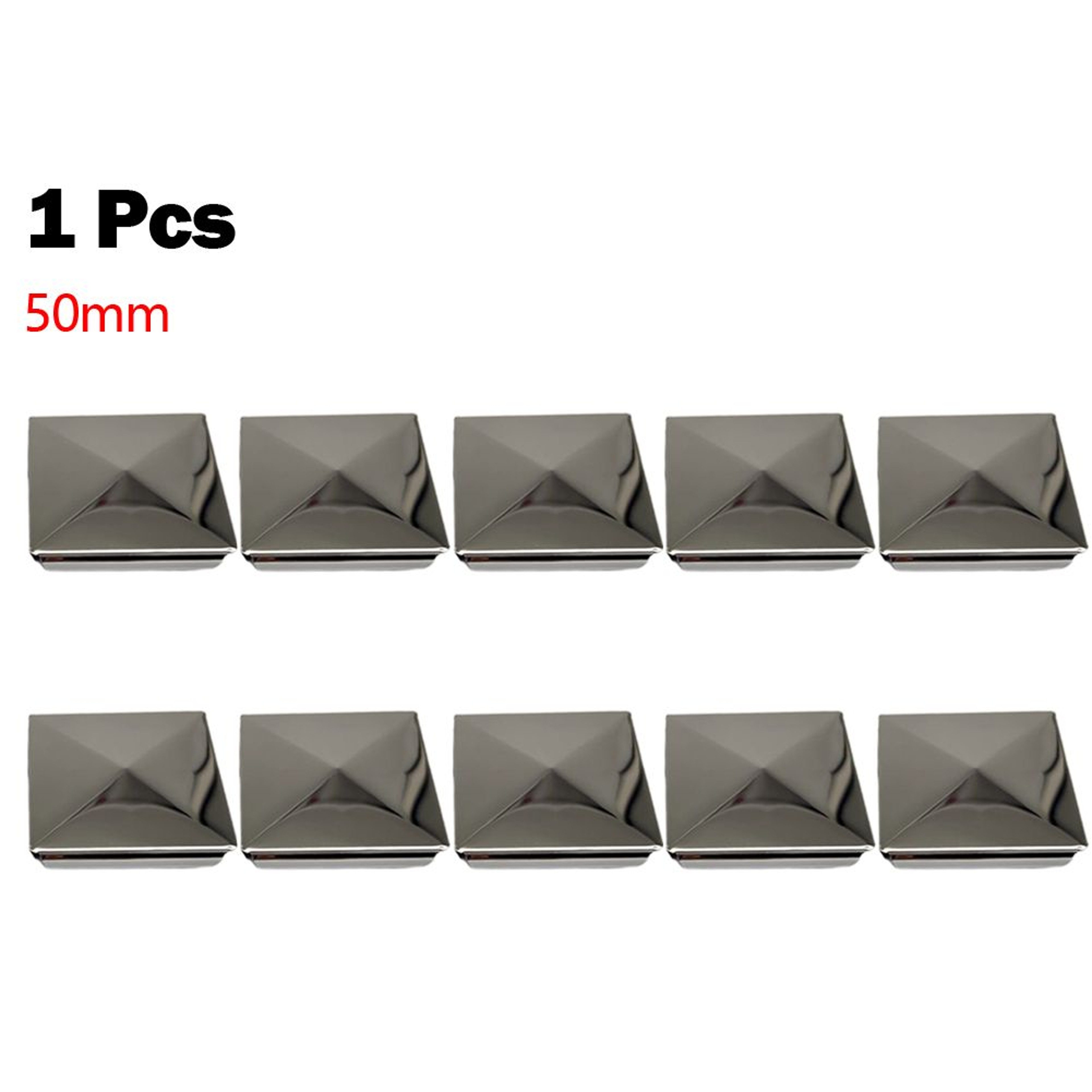 110Piece Square Post Cap Stainless Steel Pyramid Cover For Fence And Garden Posts 17