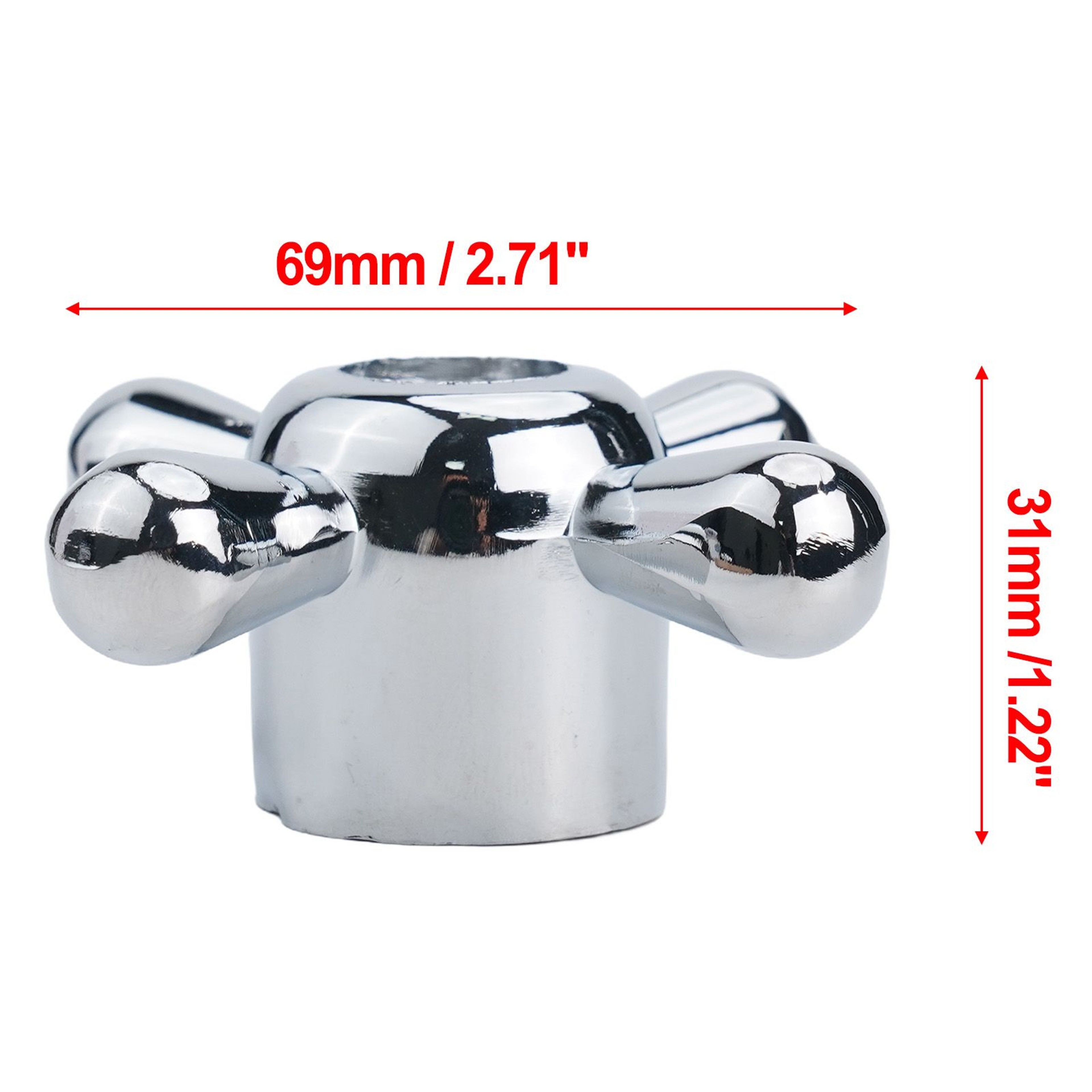 2Piece Cross Faucet Handle Set Alloy Replacement Tap Knobs With Mounting Screws 1