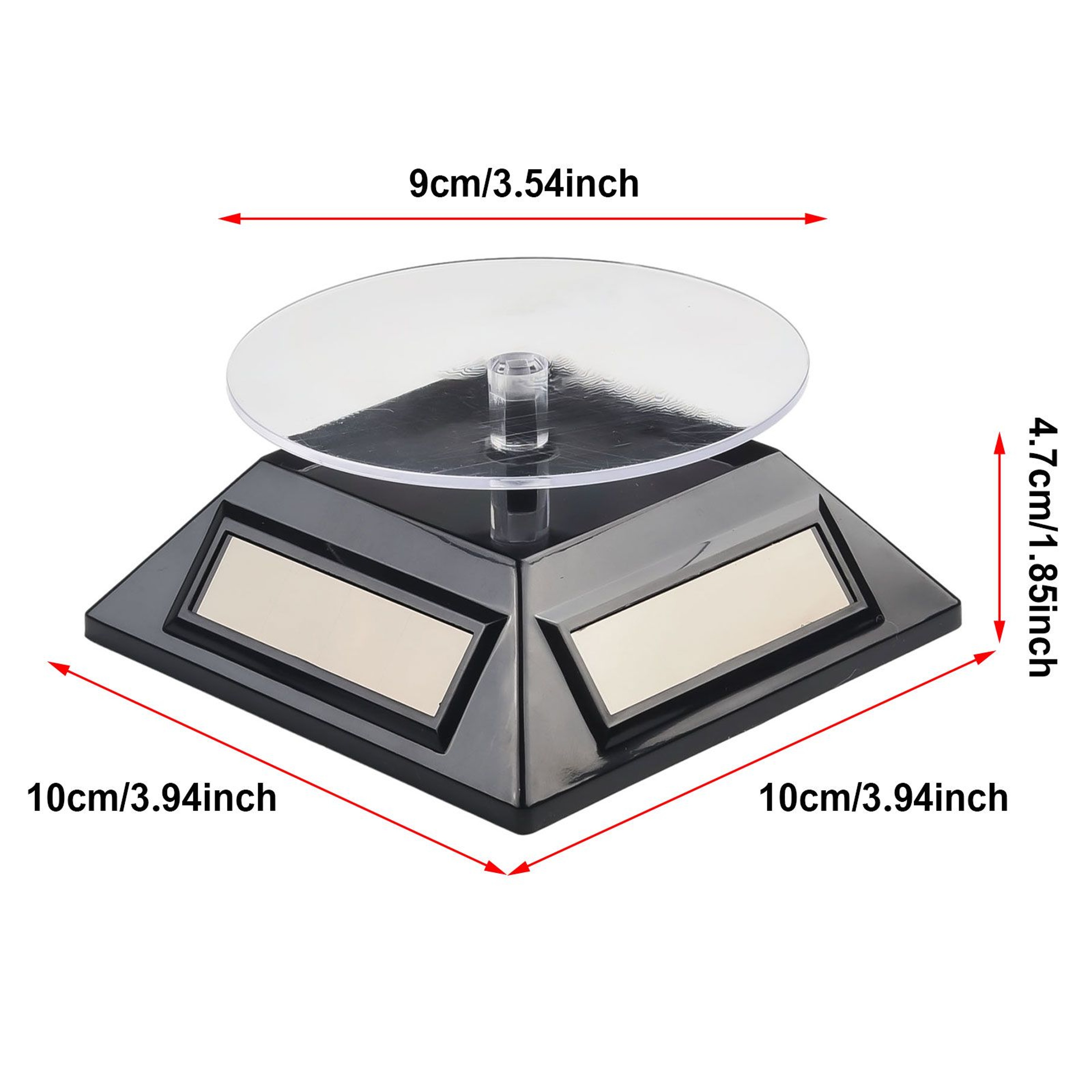 Solar 360 Degree Turntable Jewelry And Watch Rotating Display Stand 4