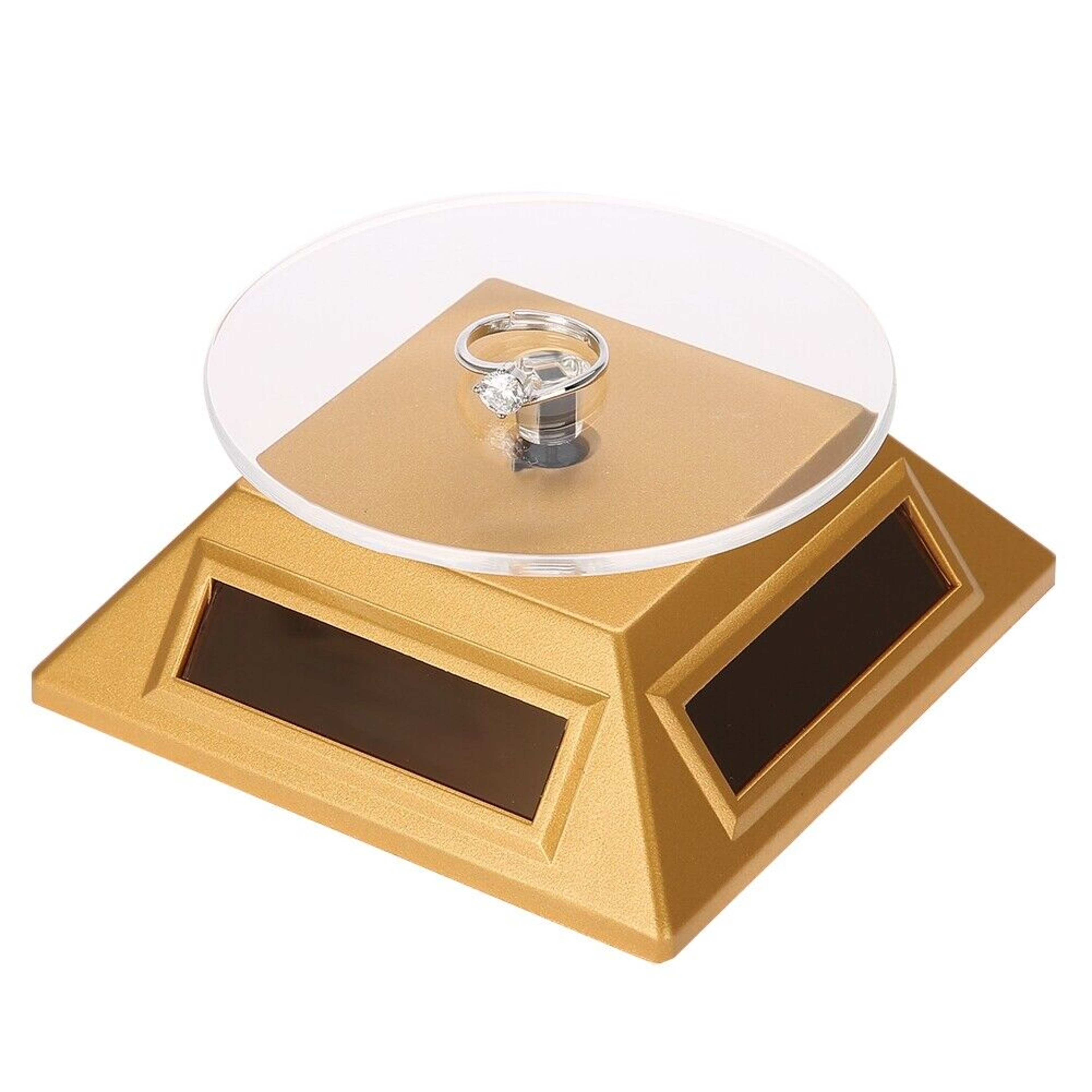 Solar 360 Degree Turntable Jewelry And Watch Rotating Display Stand 3