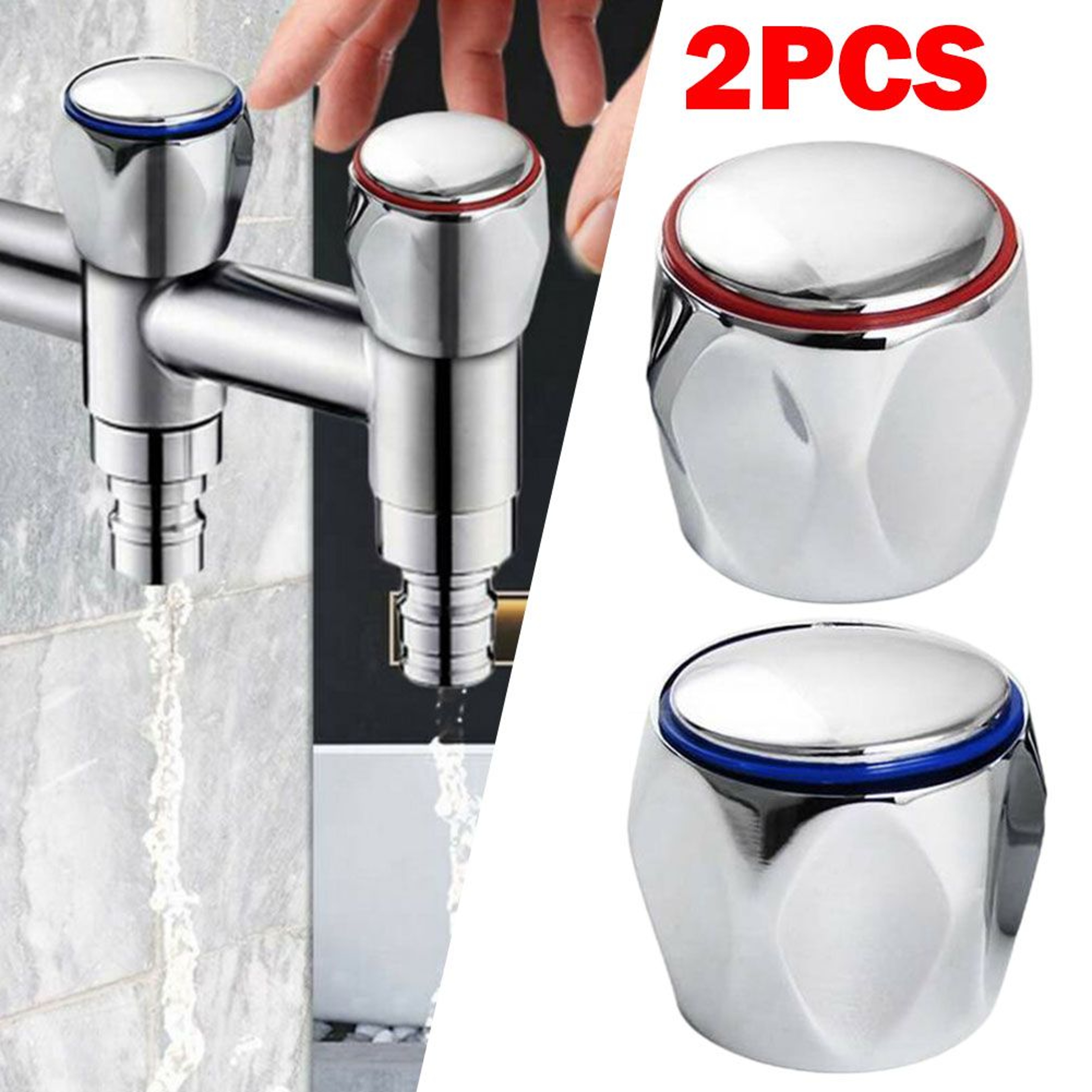 Replacement Faucet Handles Set For 20Spline Hot And Cold Taps 0