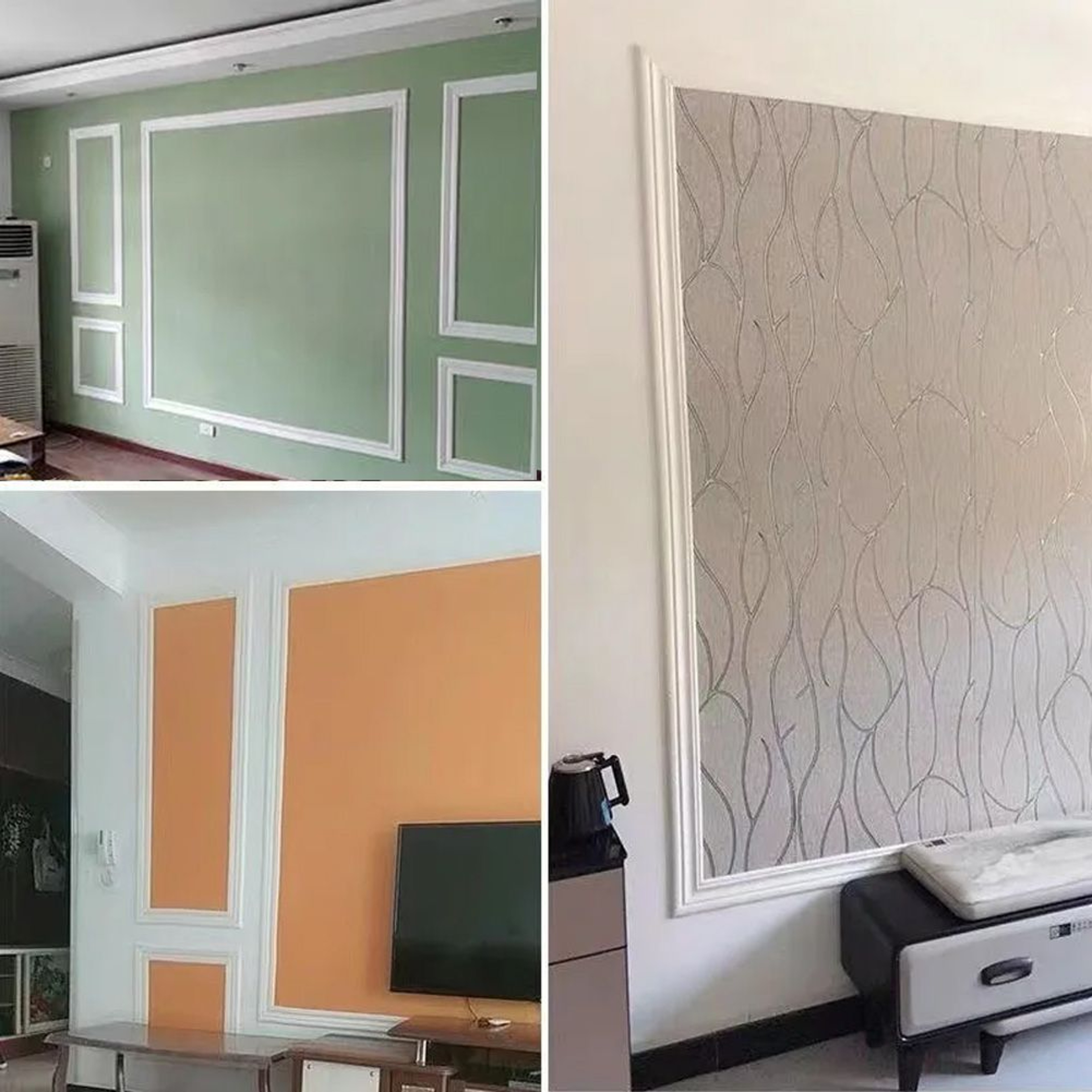 SelfAdhesive Wall Trim Flexible 3D Wallpaper Border For Skirting And TV Backgrounds 14