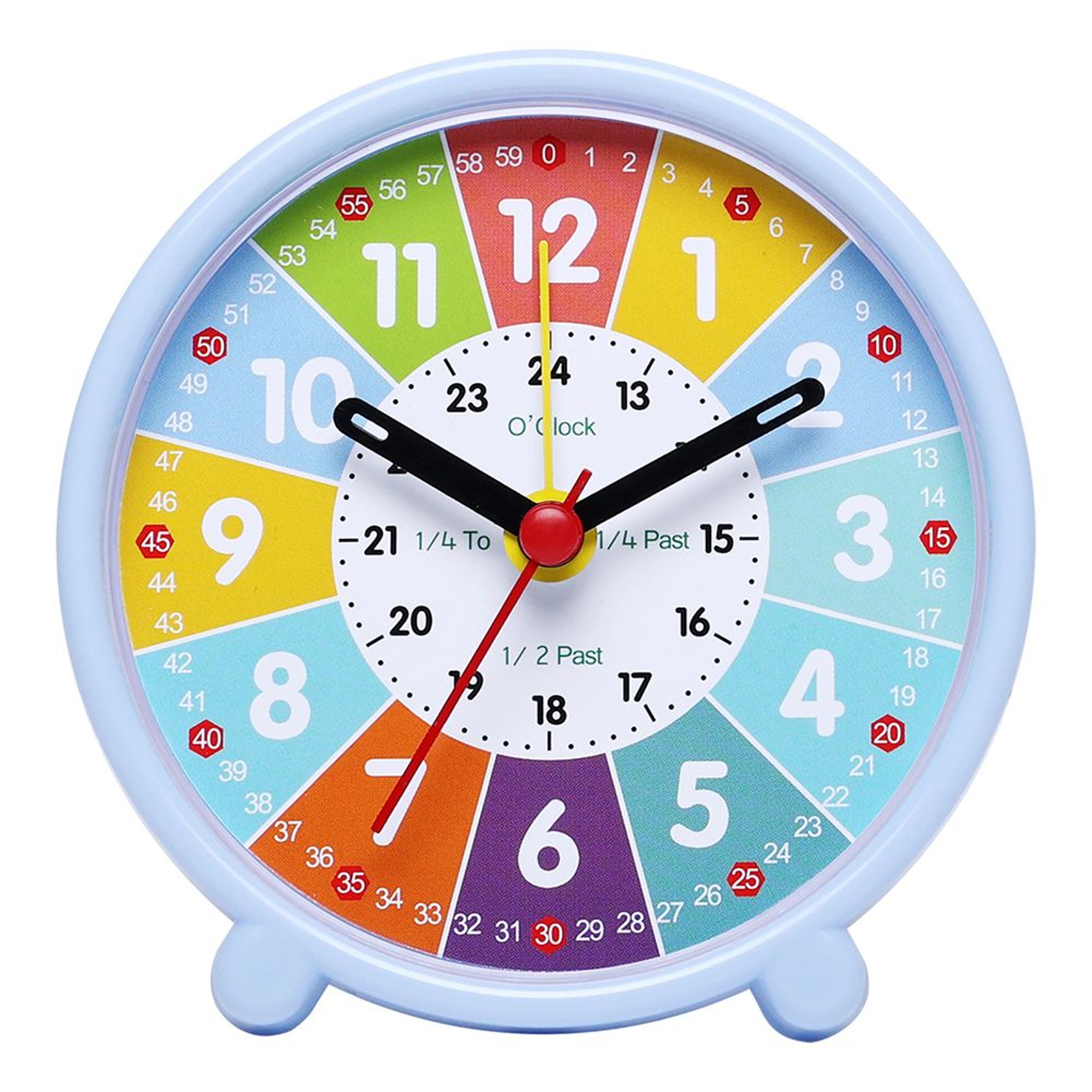 Silent Kids Alarm Clock Colorful Learning Clock For Bedside And Study Desk 2