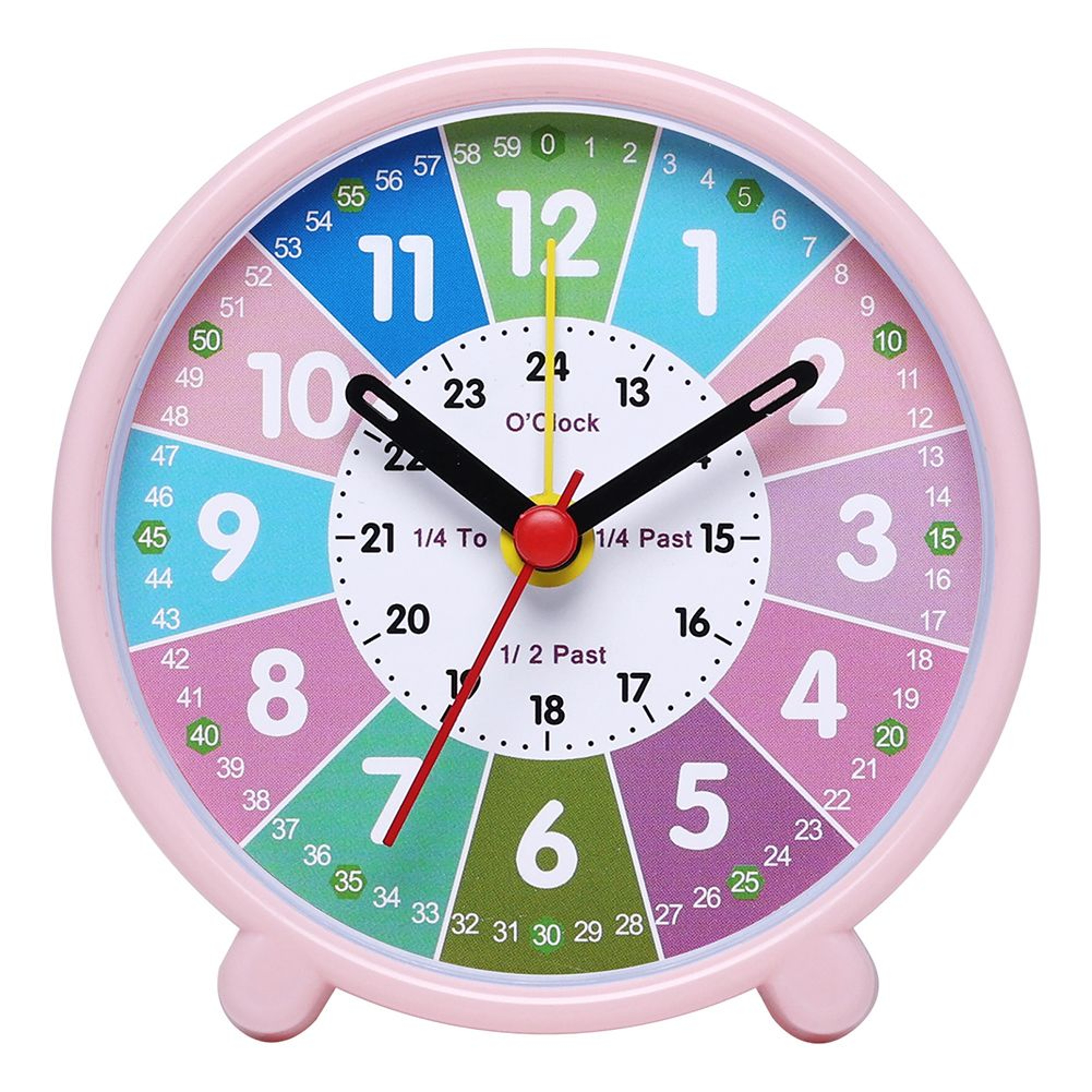Silent Kids Alarm Clock Colorful Learning Clock For Bedside And Study Desk 5