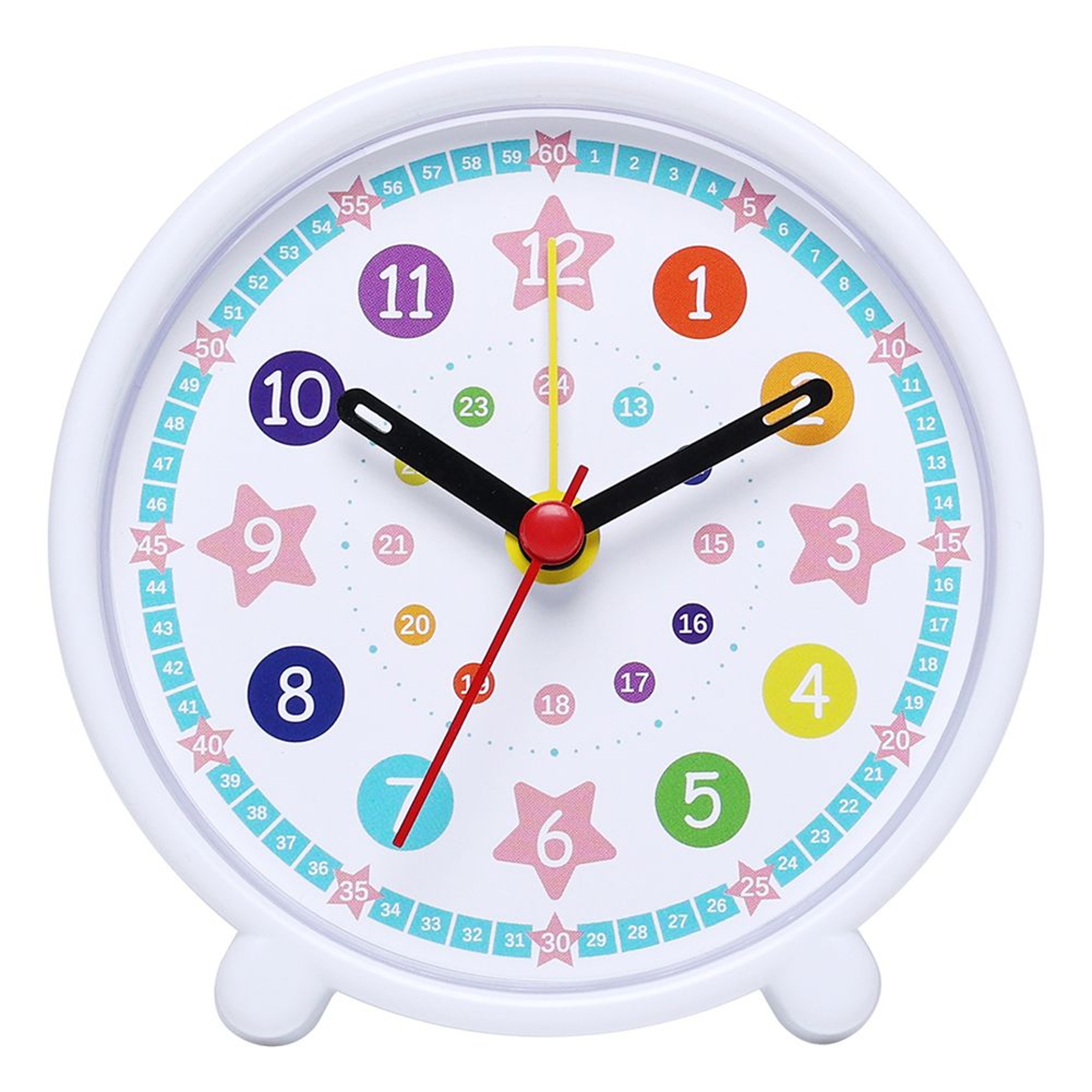 Silent Kids Alarm Clock Colorful Learning Clock For Bedside And Study Desk 8