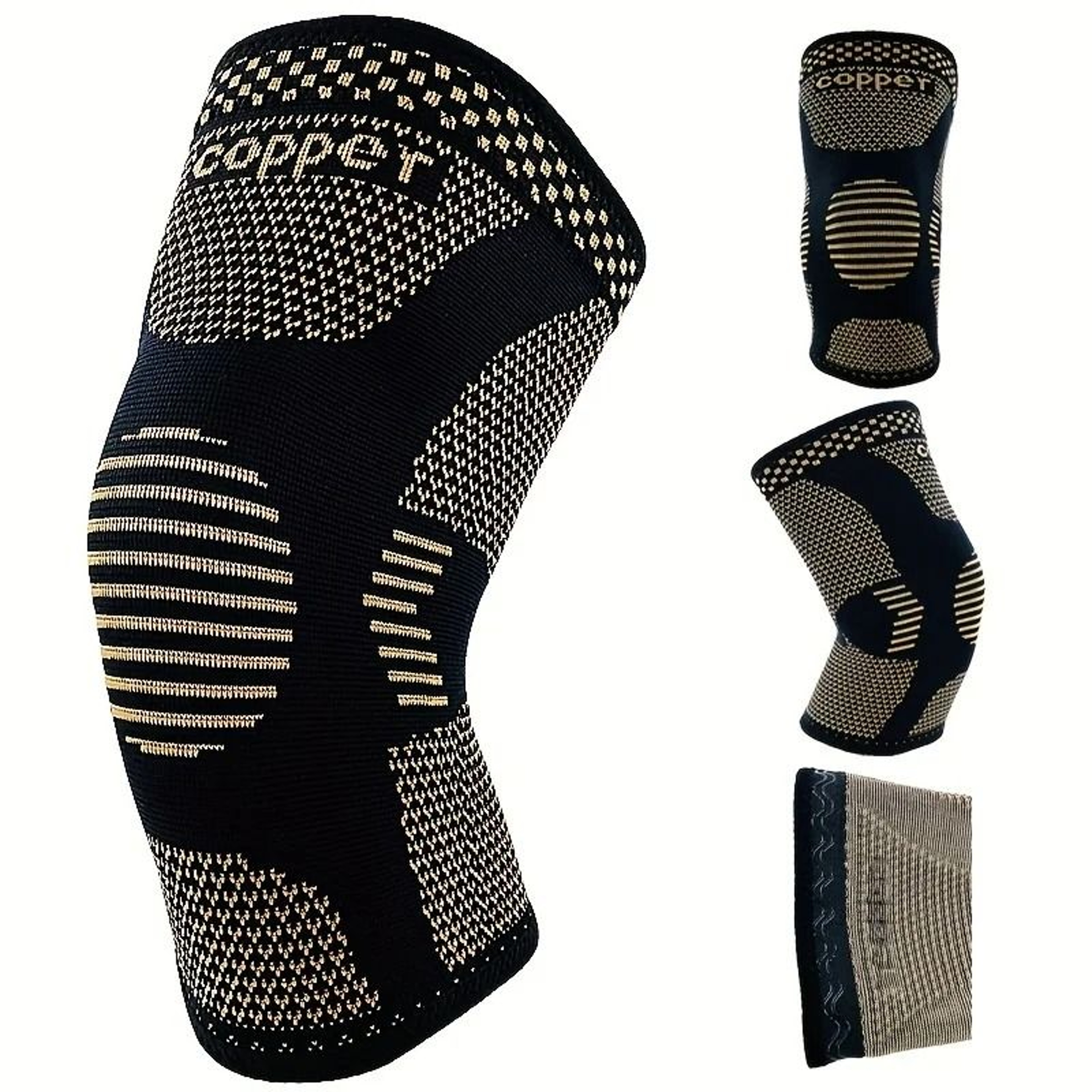 Copper Compression Knee Sleeve Elastic Sports Knee Support For Men And Women 12
