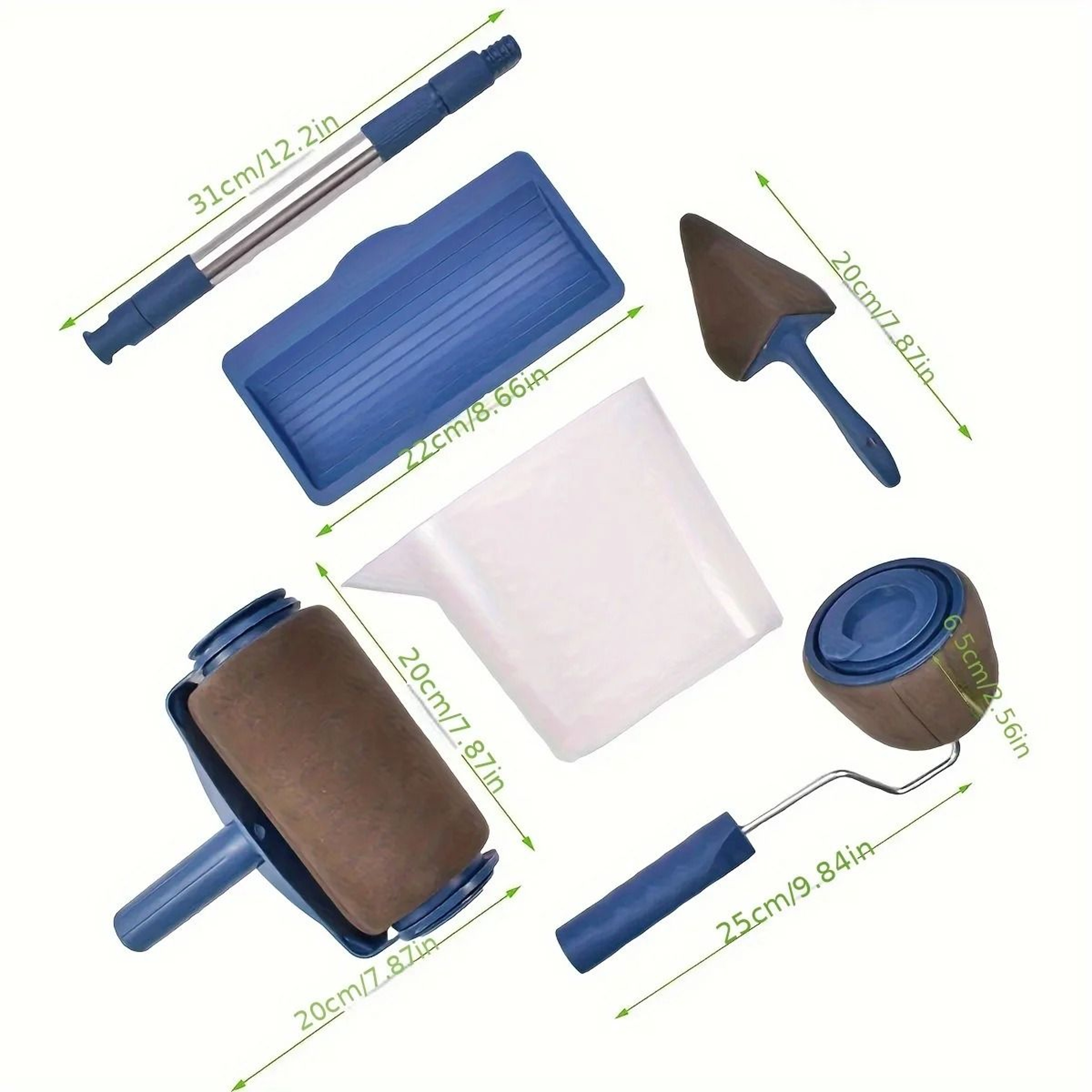 Multifunctional Paint Roller Set With Corner Brush And Handle For DIY Wall Painting 6