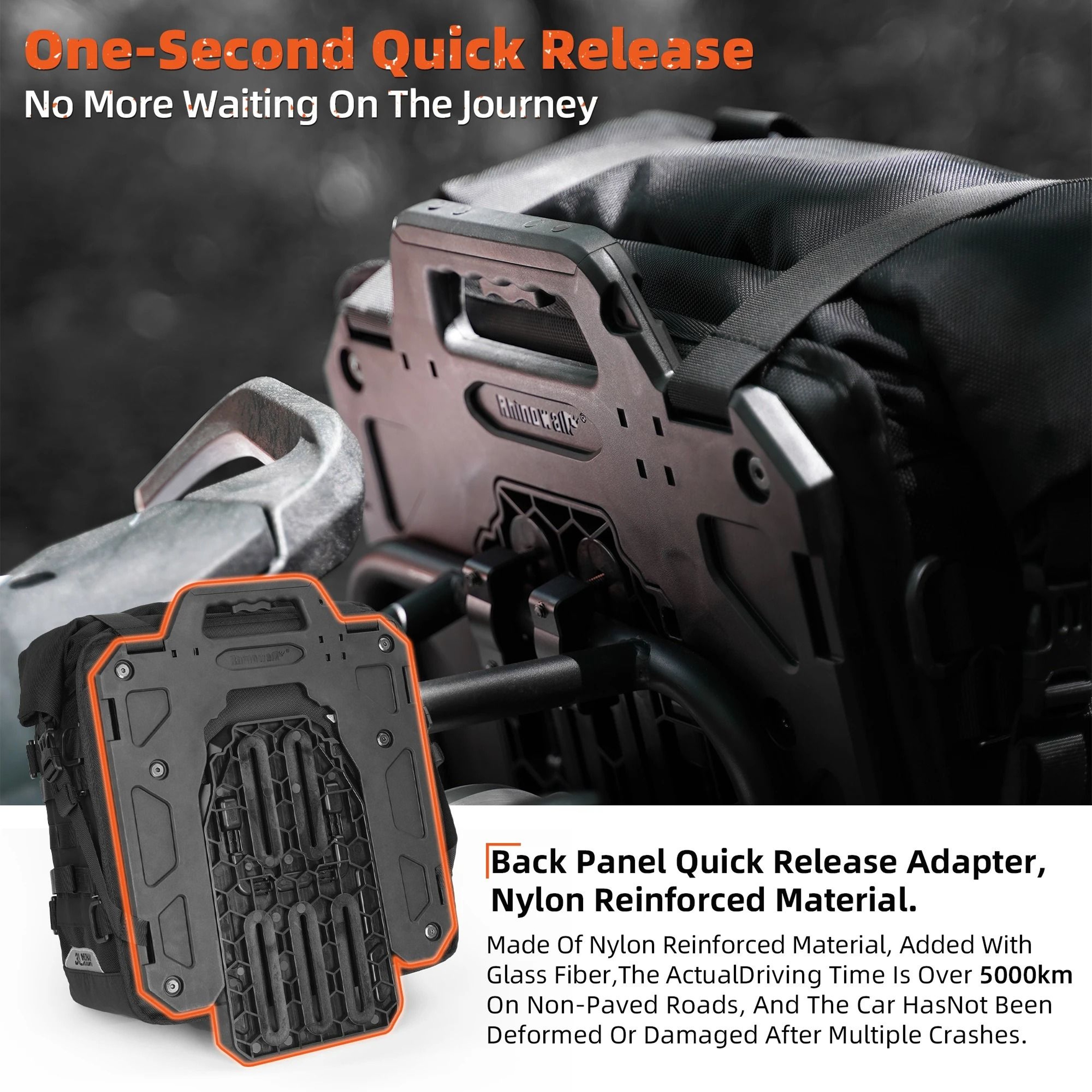 35L Waterproof Motorcycle Pannier QuickRelease Side Bag With MOLLE Storage 9
