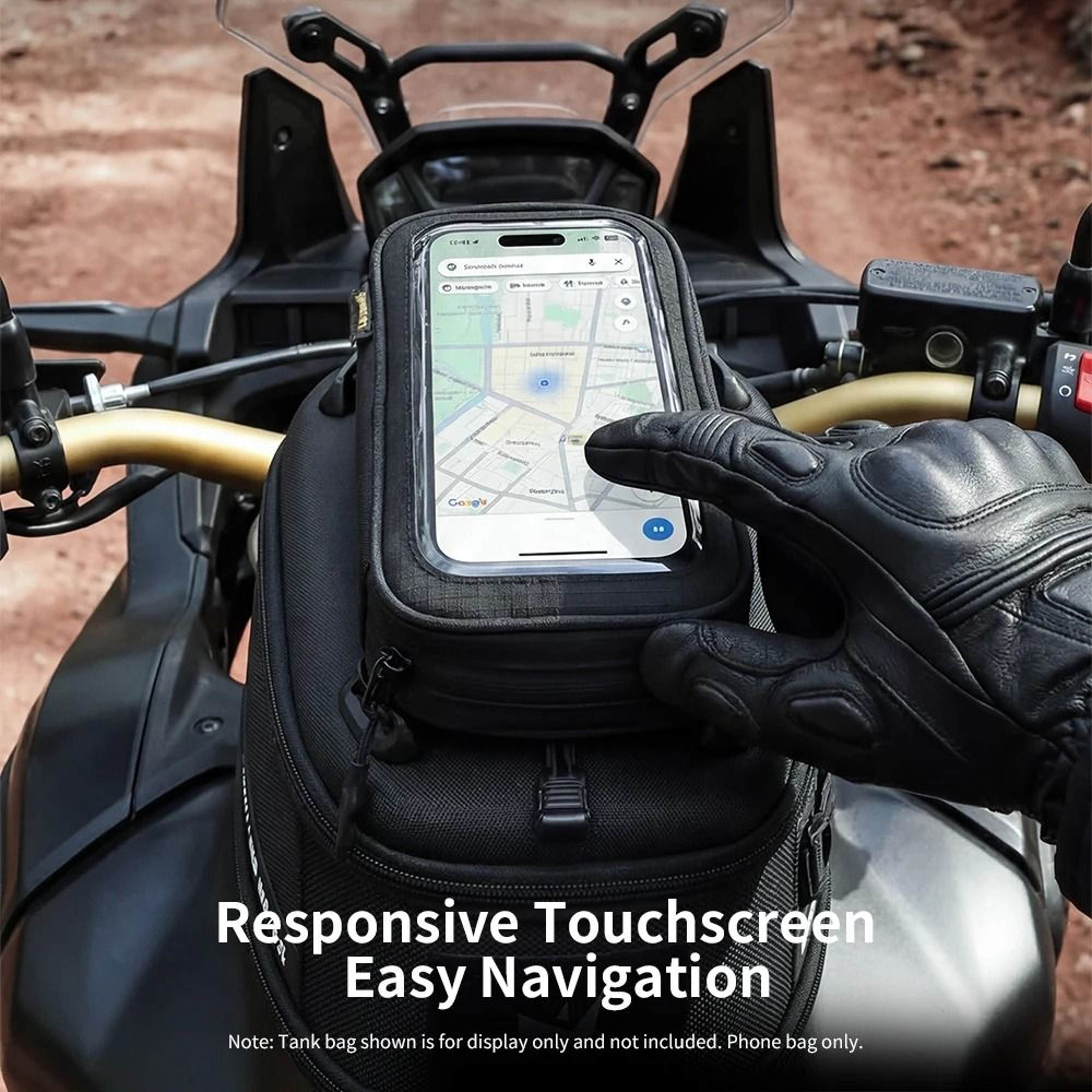 1L Motorcycle Phone Bag MOLLE Navigation Pouch For Up To 7Inch Phones 2