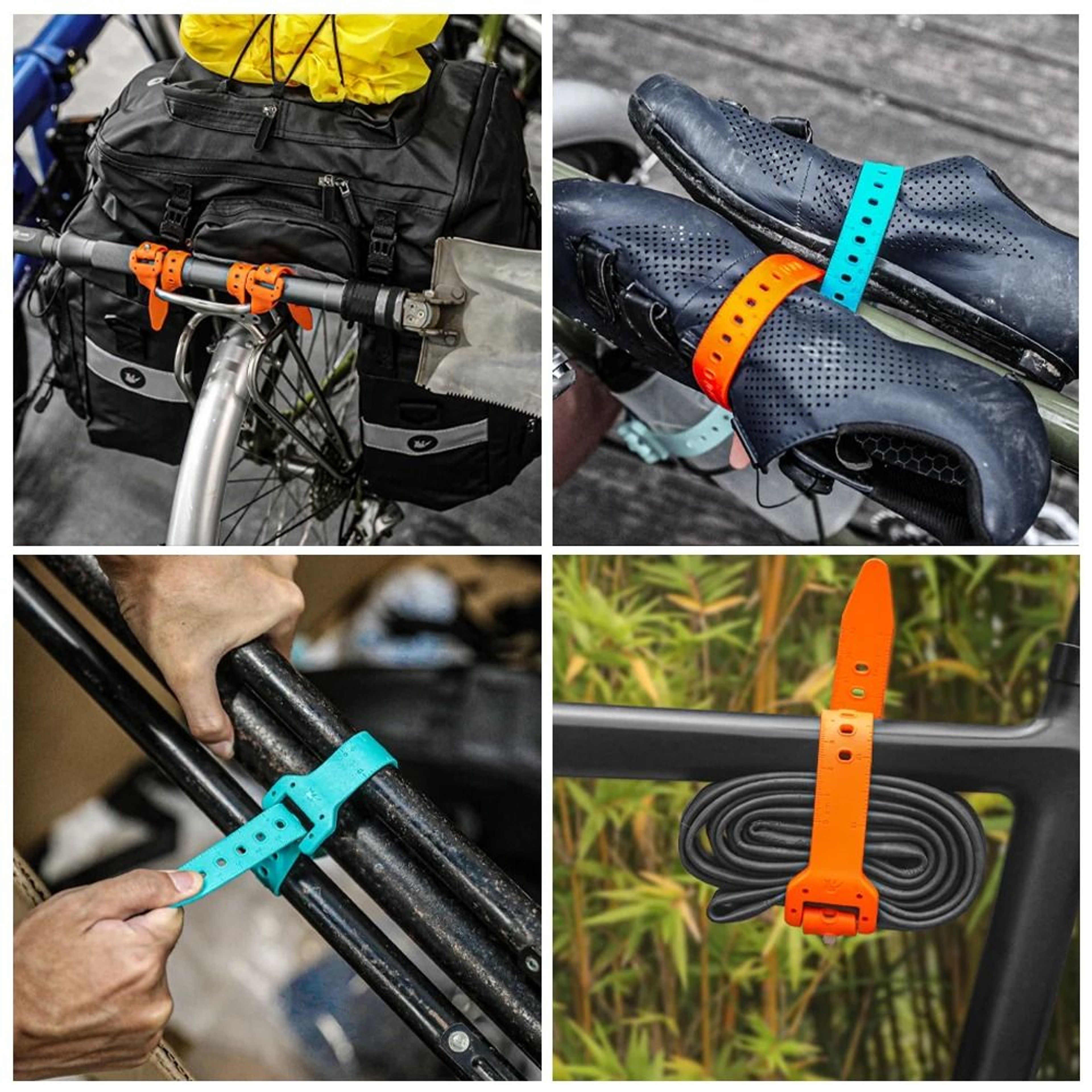41cm TPU Elastic Gear Strap Adjustable Bike And Motorcycle Securing Tie 0