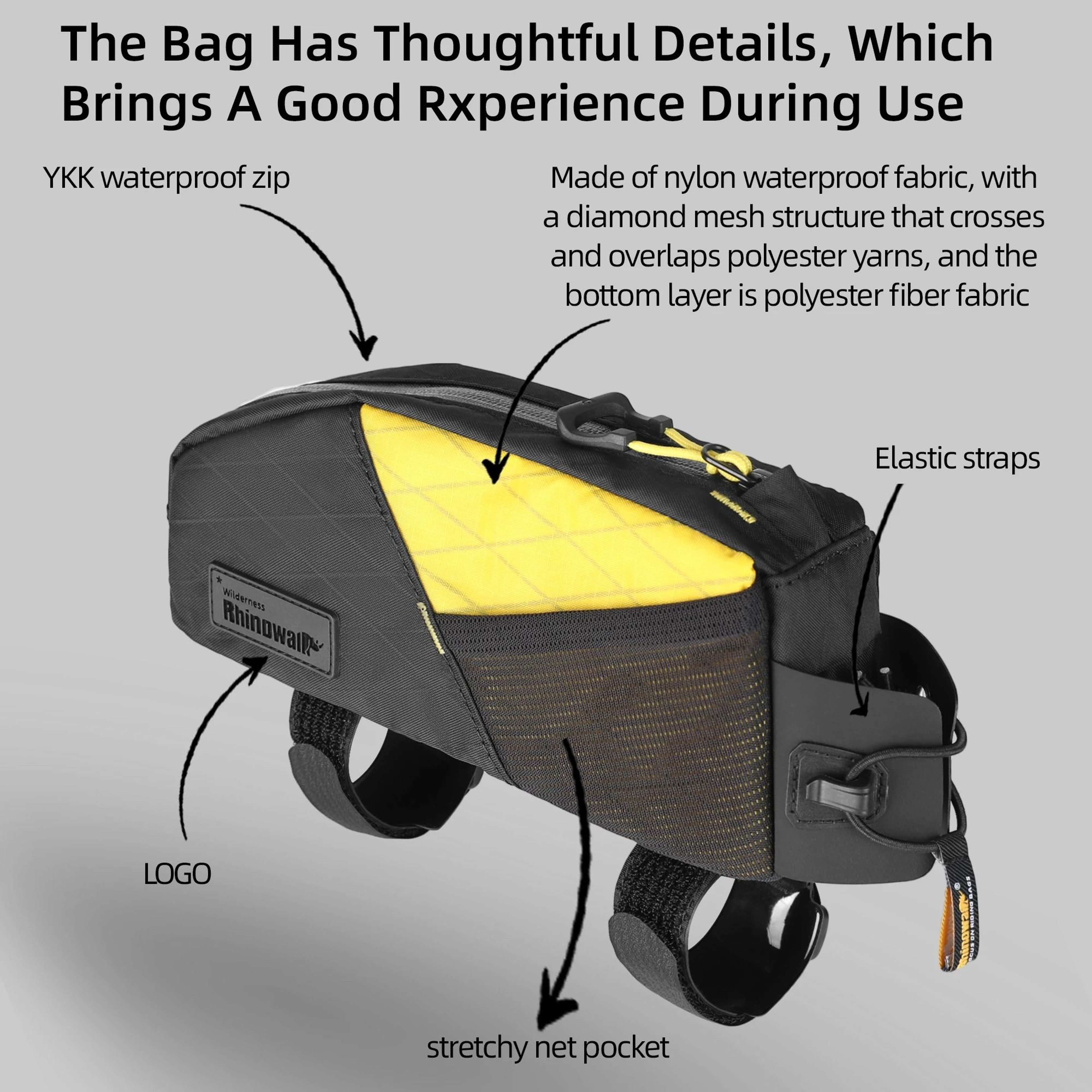 12L21L Bike Top Tube Bag WaterResistant Frame Storage Pack 6