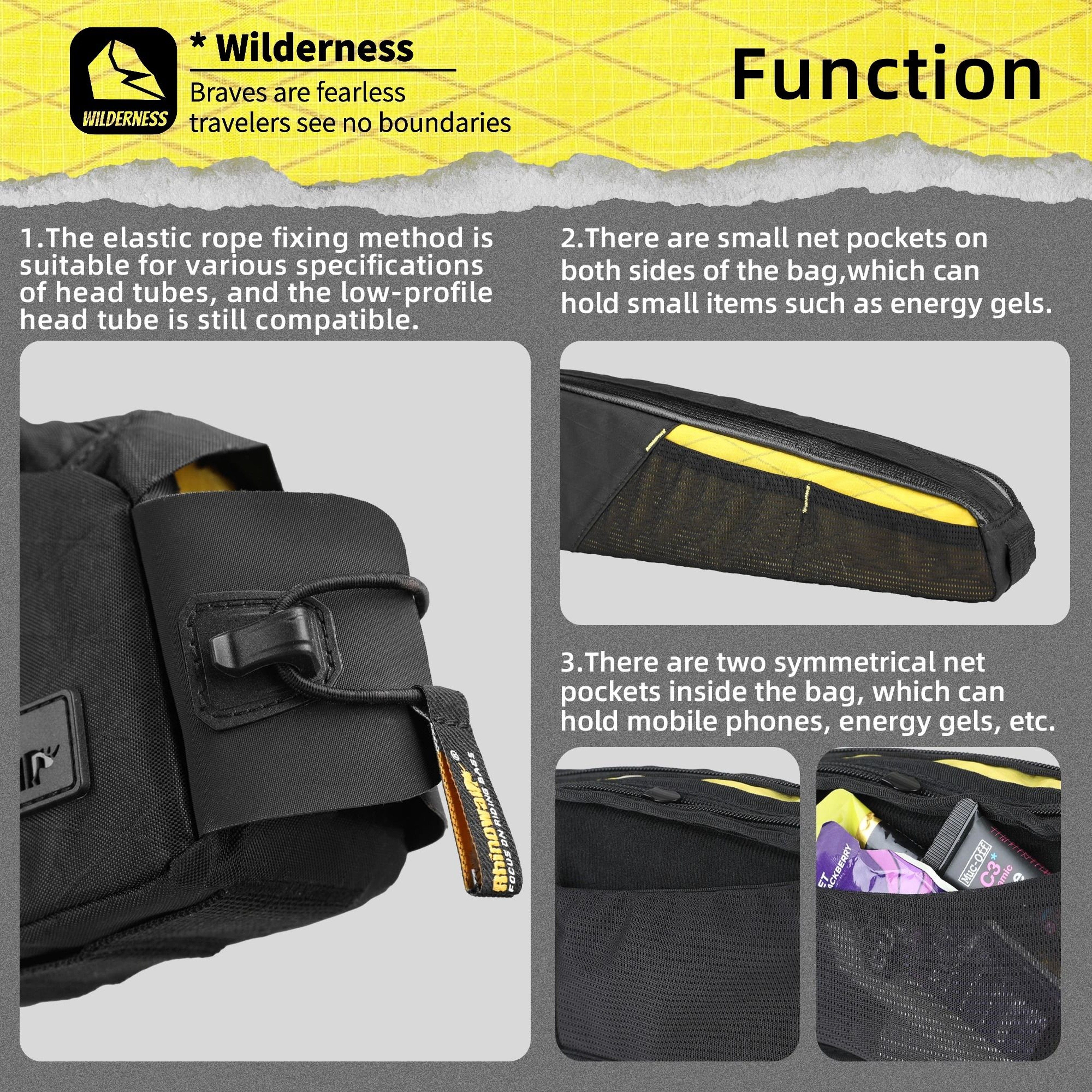 12L21L Bike Top Tube Bag WaterResistant Frame Storage Pack 9
