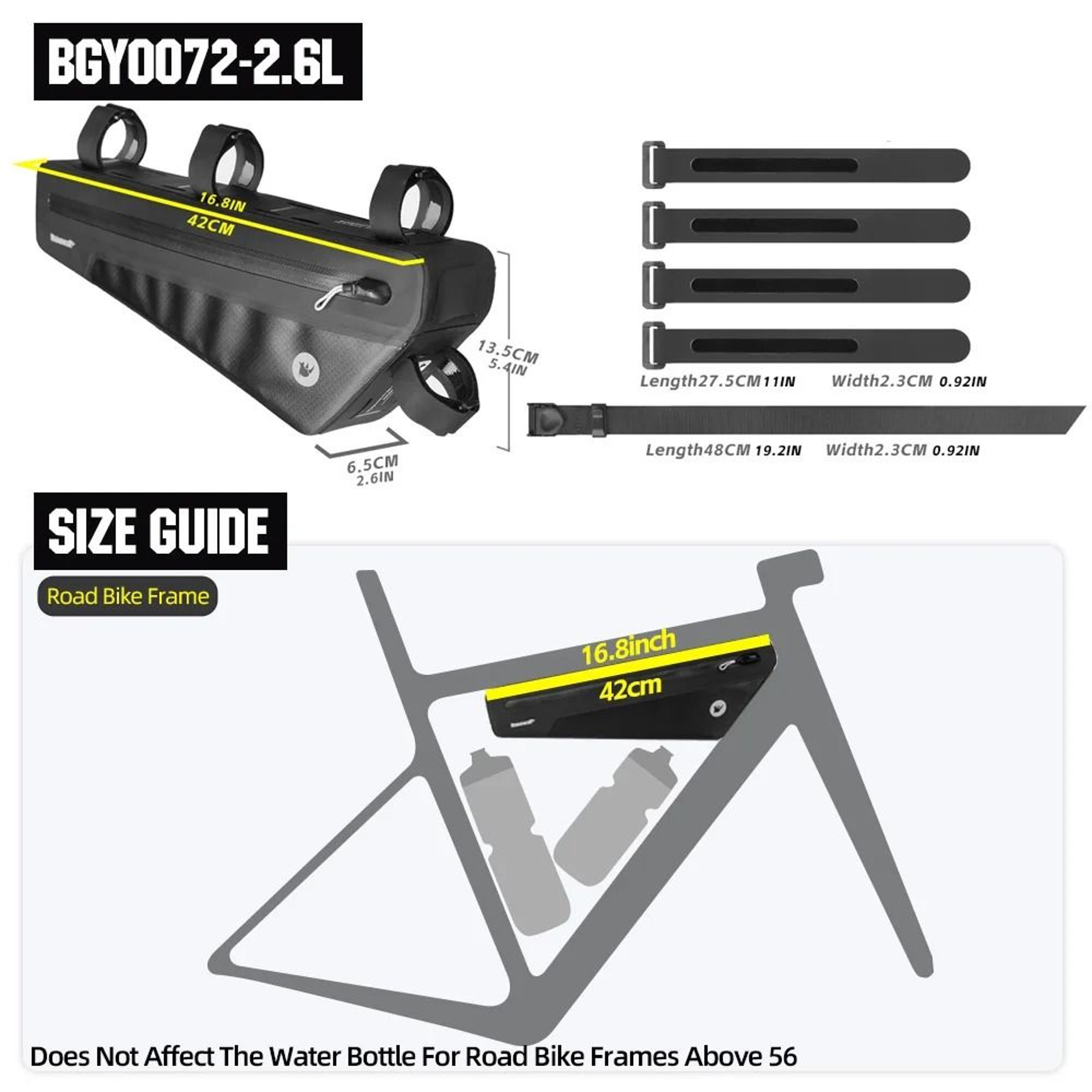 17L26L Waterproof Bike Frame Bag SecureFit Bikepacking Storage 2