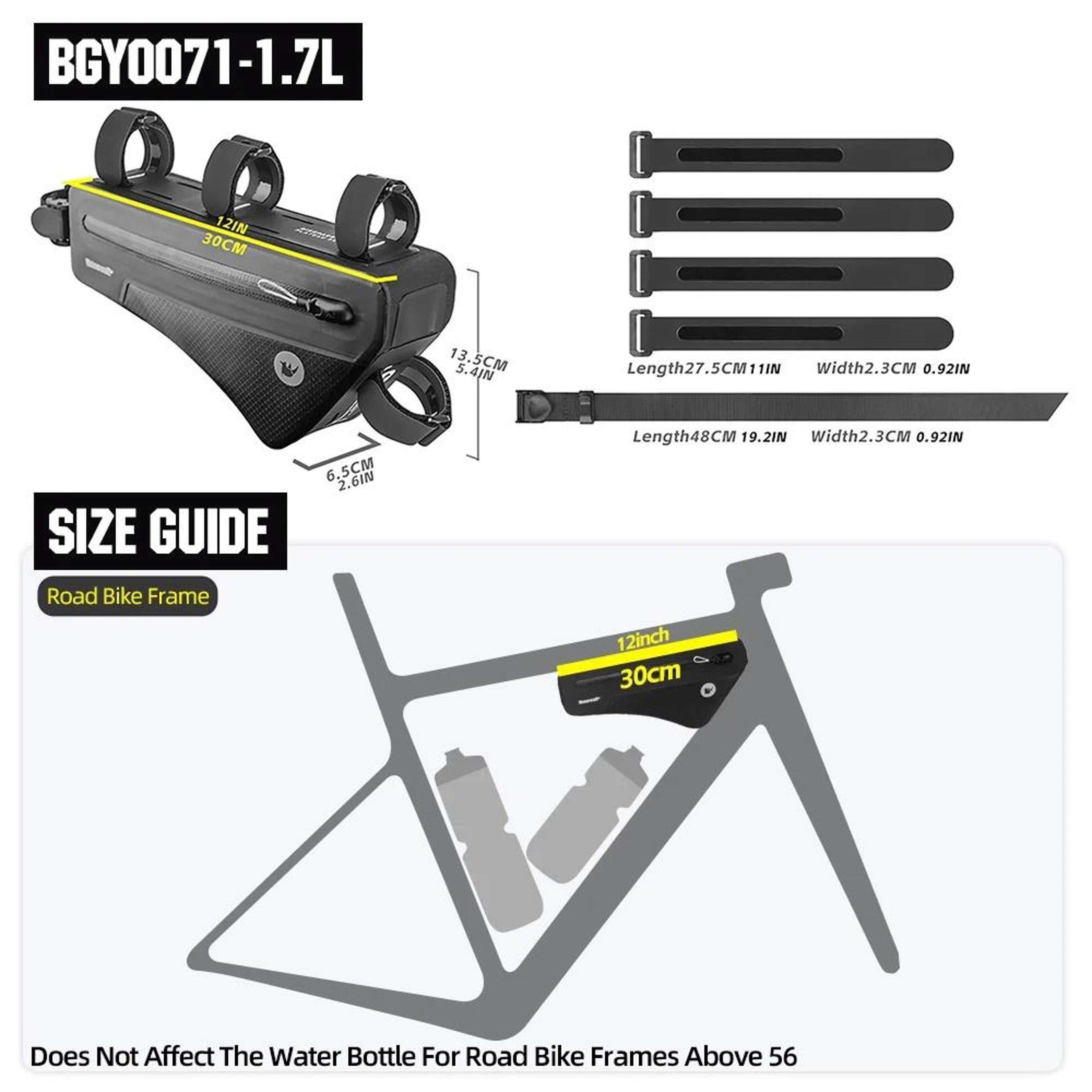17L26L Waterproof Bike Frame Bag SecureFit Bikepacking Storage 1