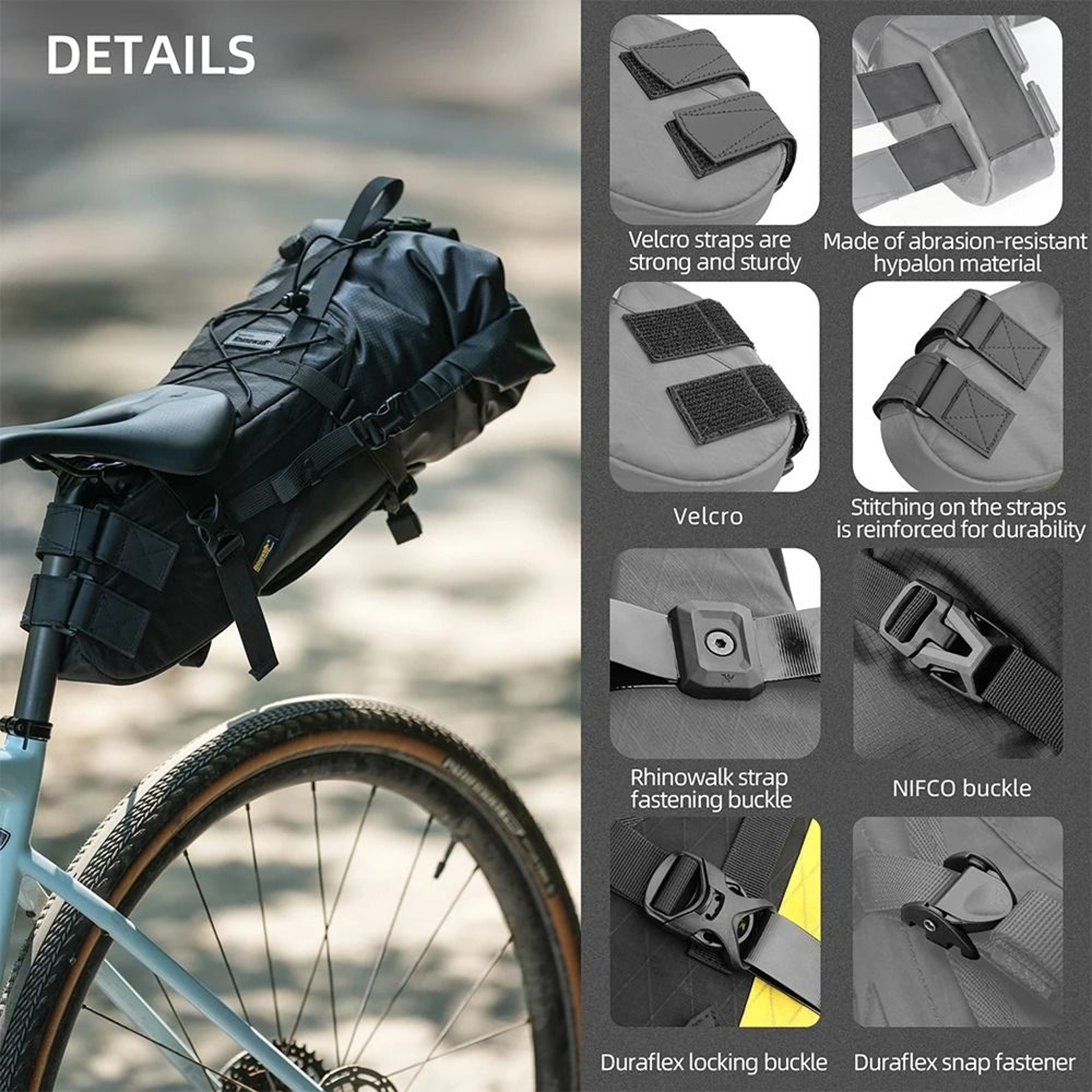 14L Waterproof Bike Saddle Bag With Removable Dry Bag 6
