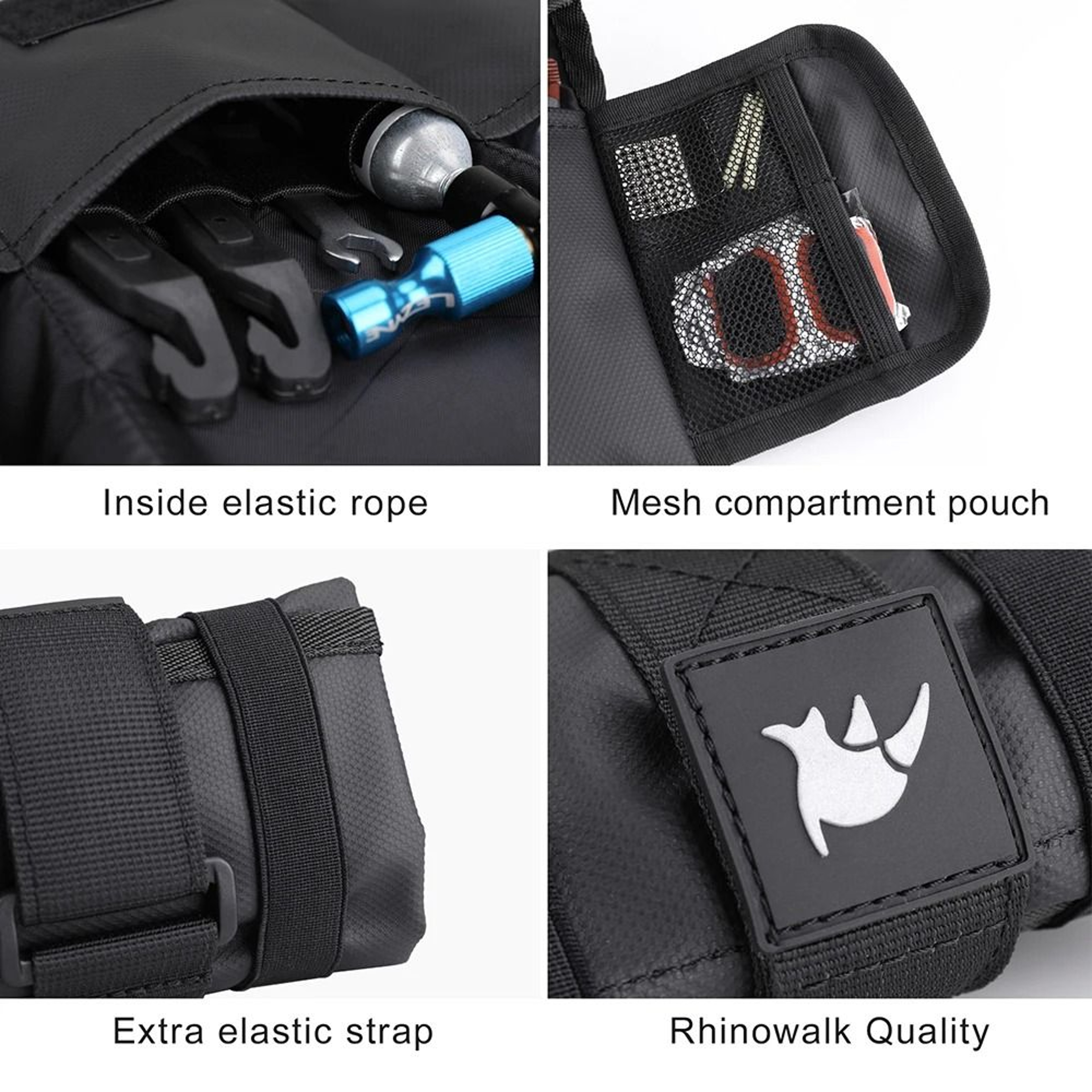 Compact Bike Tool Bag Burrito Pouch For Frame And Saddle Storage 3