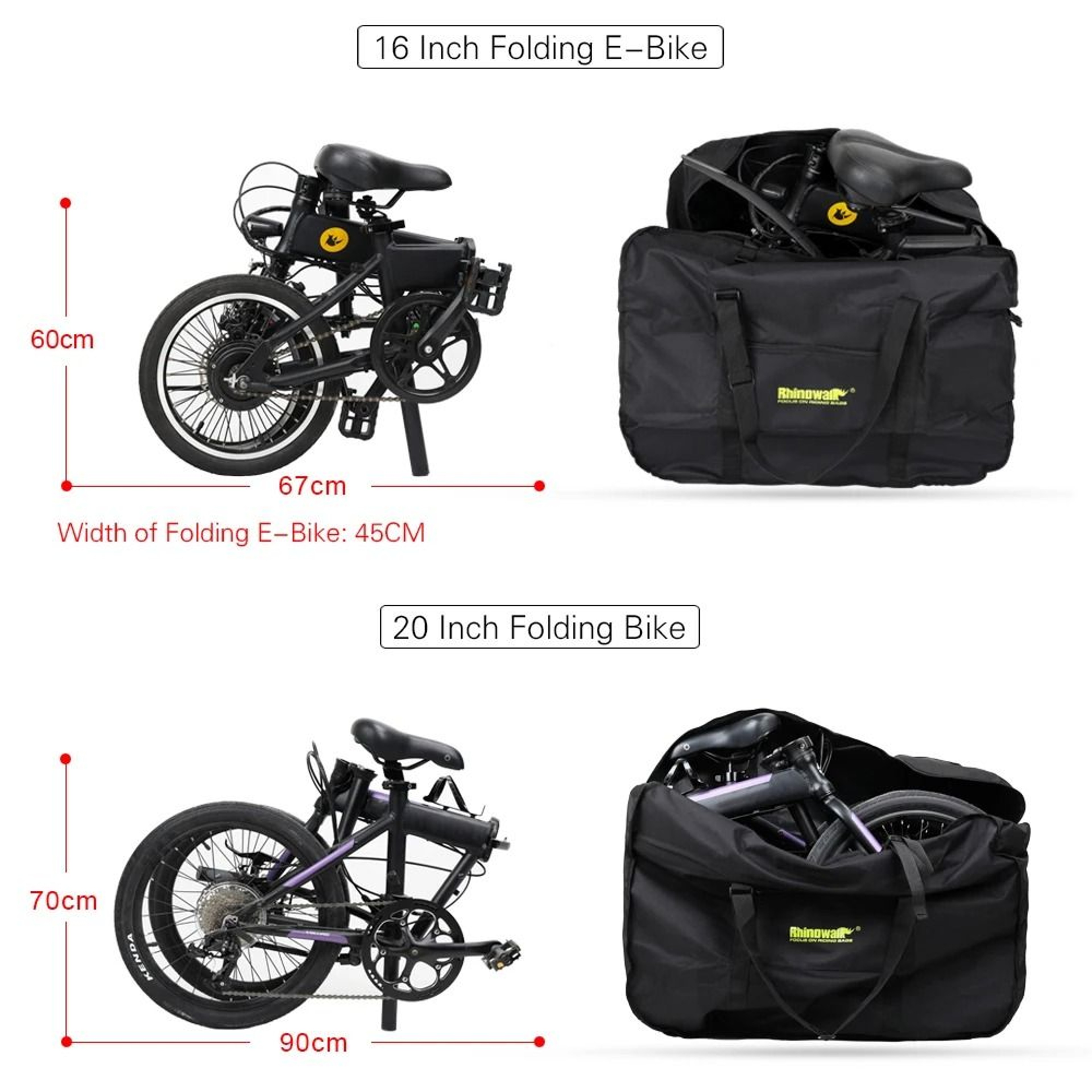 1620 Inch Folding Bike Carry Bag Portable Travel Transport Case 3