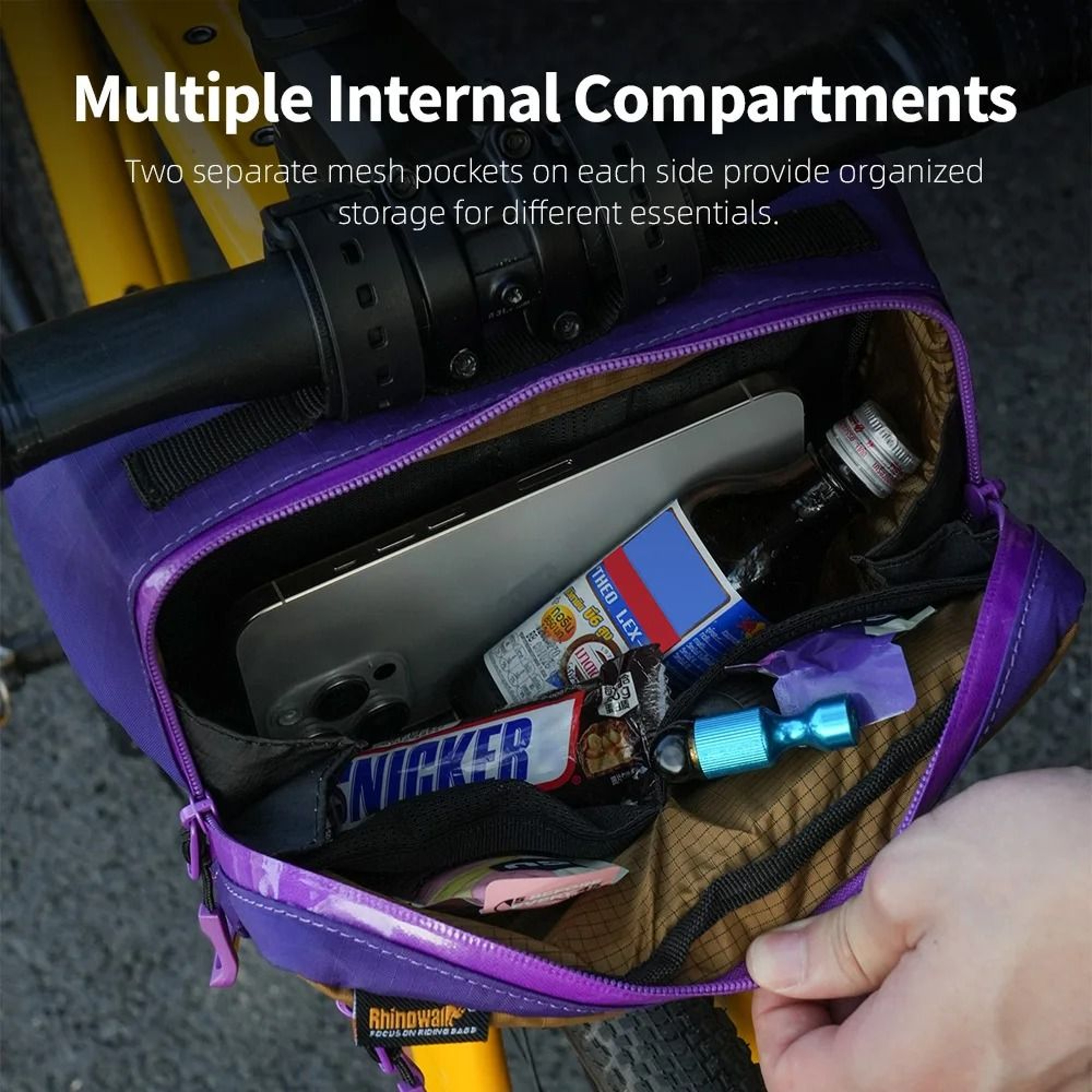 25L Bike Handlebar Bag MultiCompartment Front Storage Pack 3