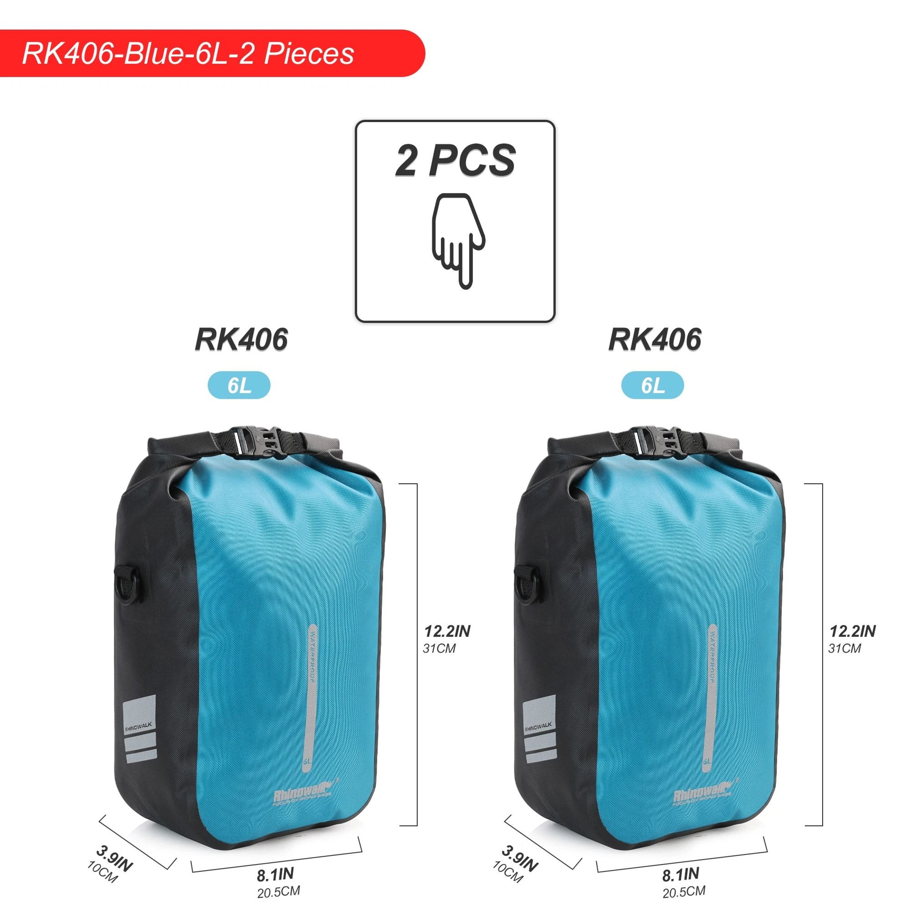 4L6L Waterproof Bike Fork Bag Quick Release Cycling Storage Pack 6