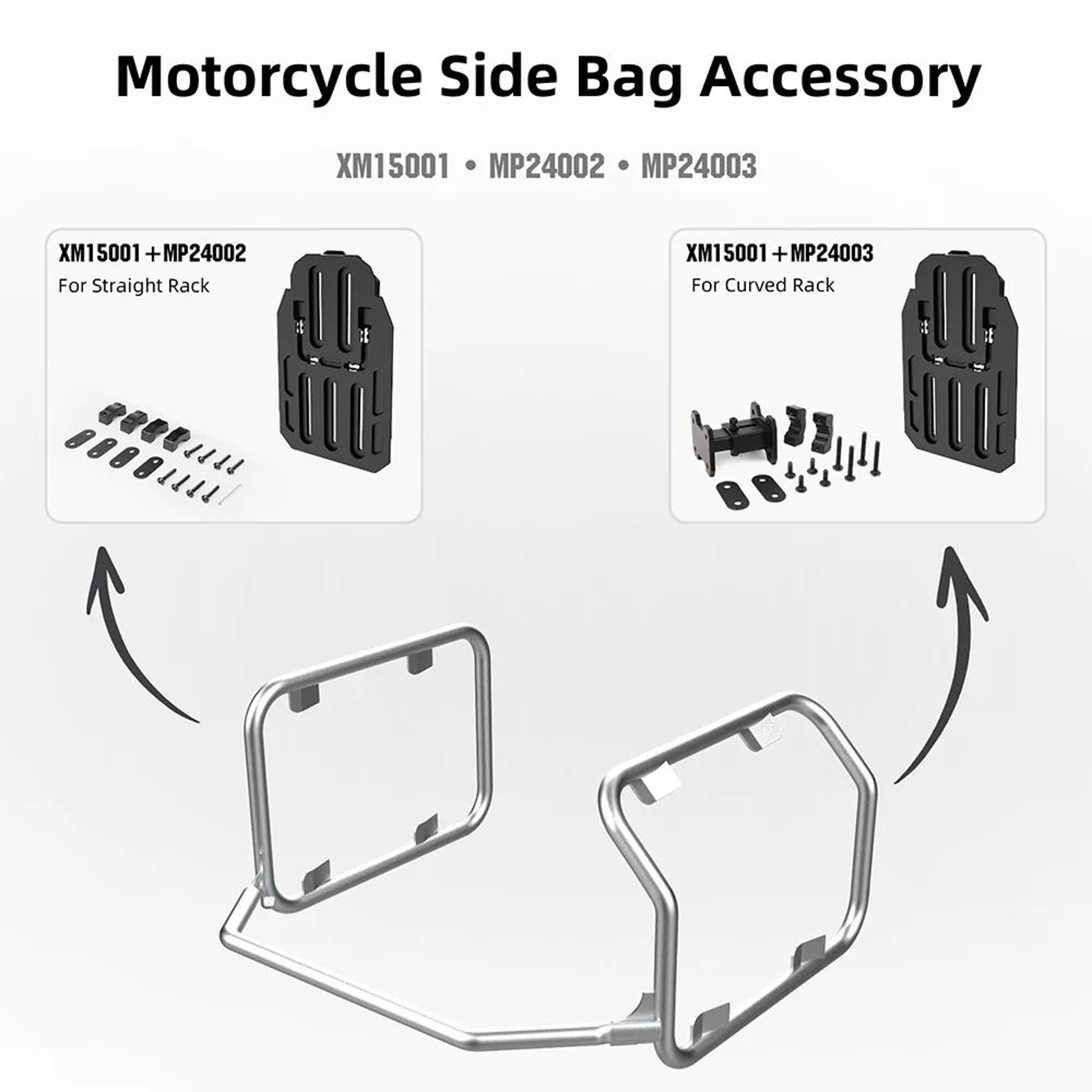 Motorcycle Pannier Rack Extender Support Kit For MJX2004 8