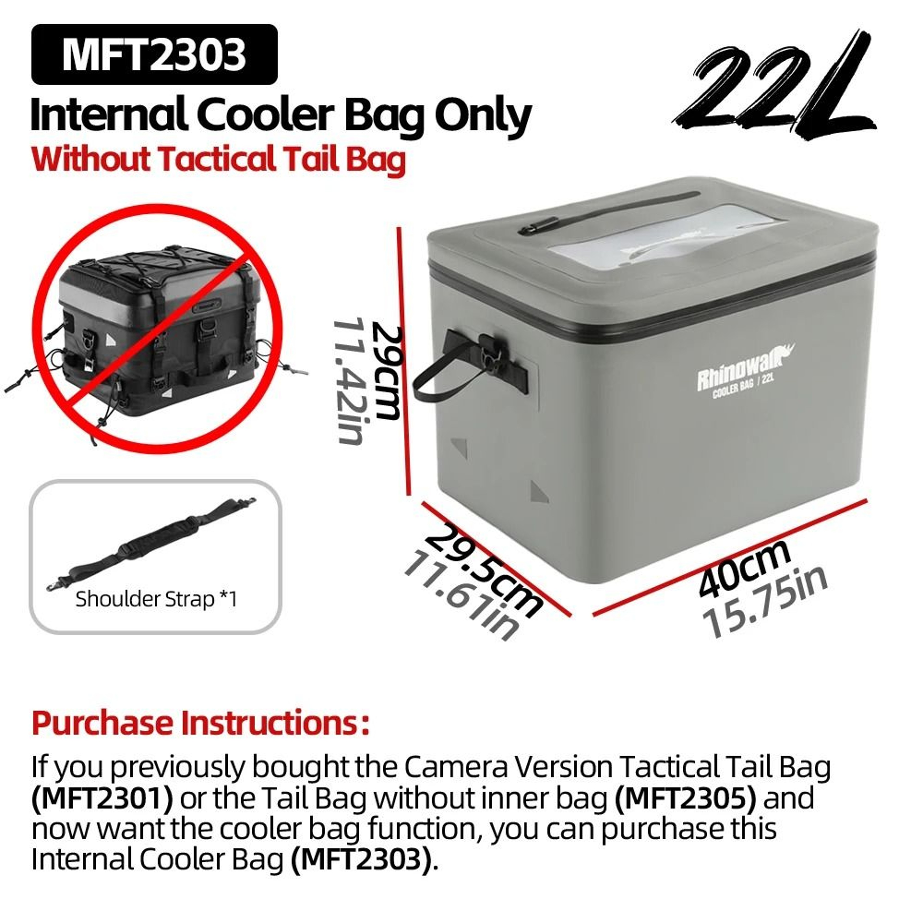 36L72L Motorcycle Tail Bag Hard Shell Camera And Cooler Pack 2