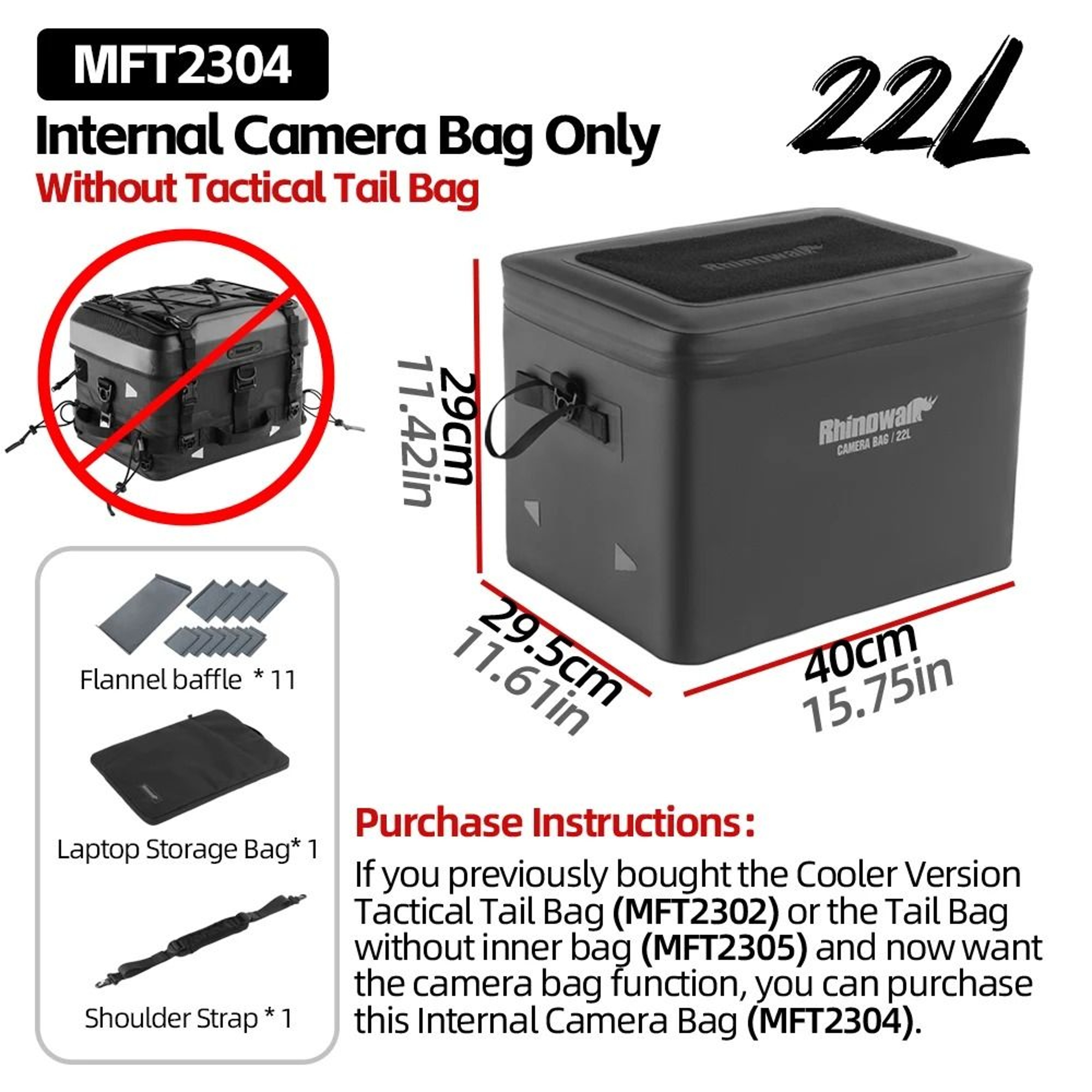 36L72L Motorcycle Tail Bag Hard Shell Camera And Cooler Pack 1