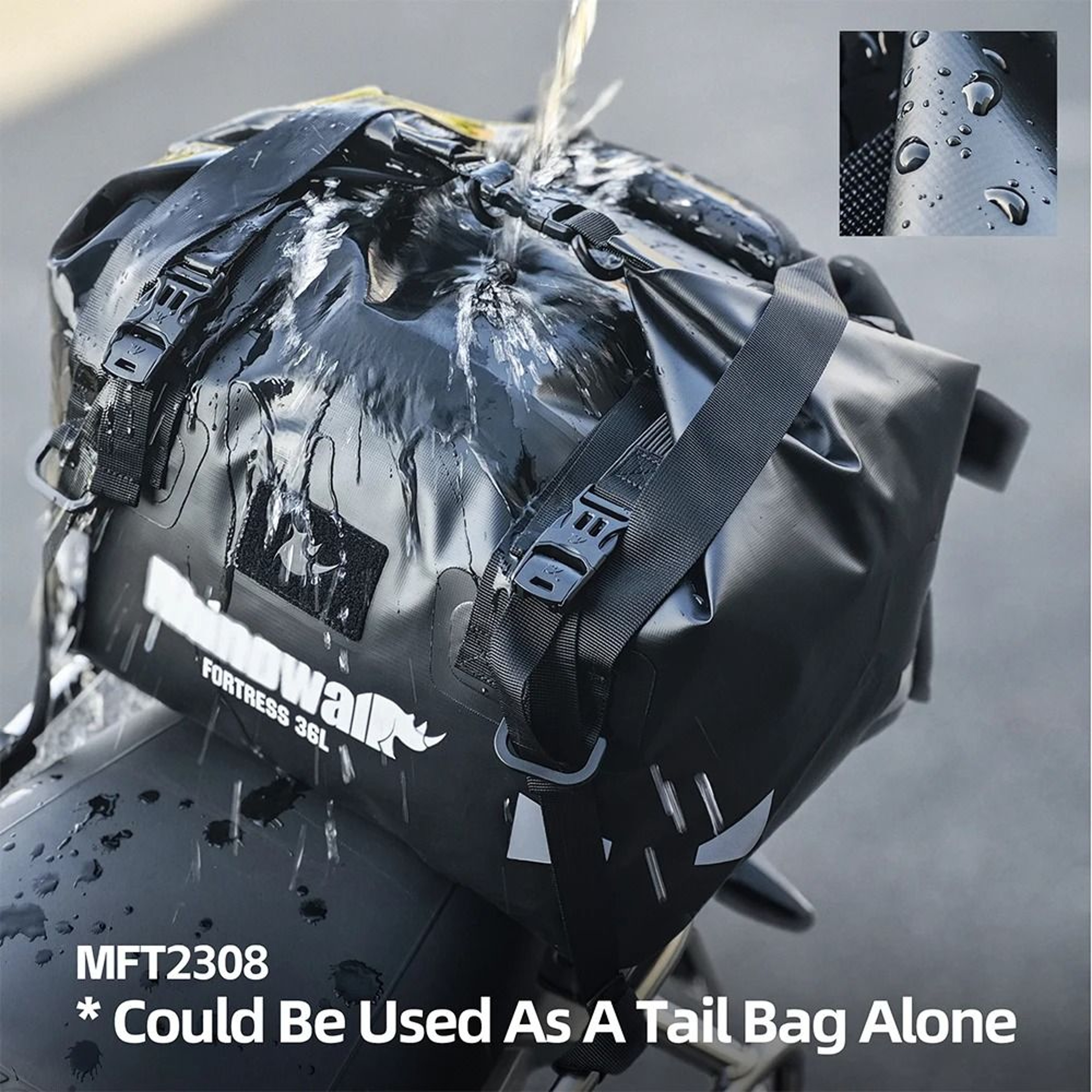 36L72L Motorcycle Tail Bag Hard Shell Camera And Cooler Pack 0