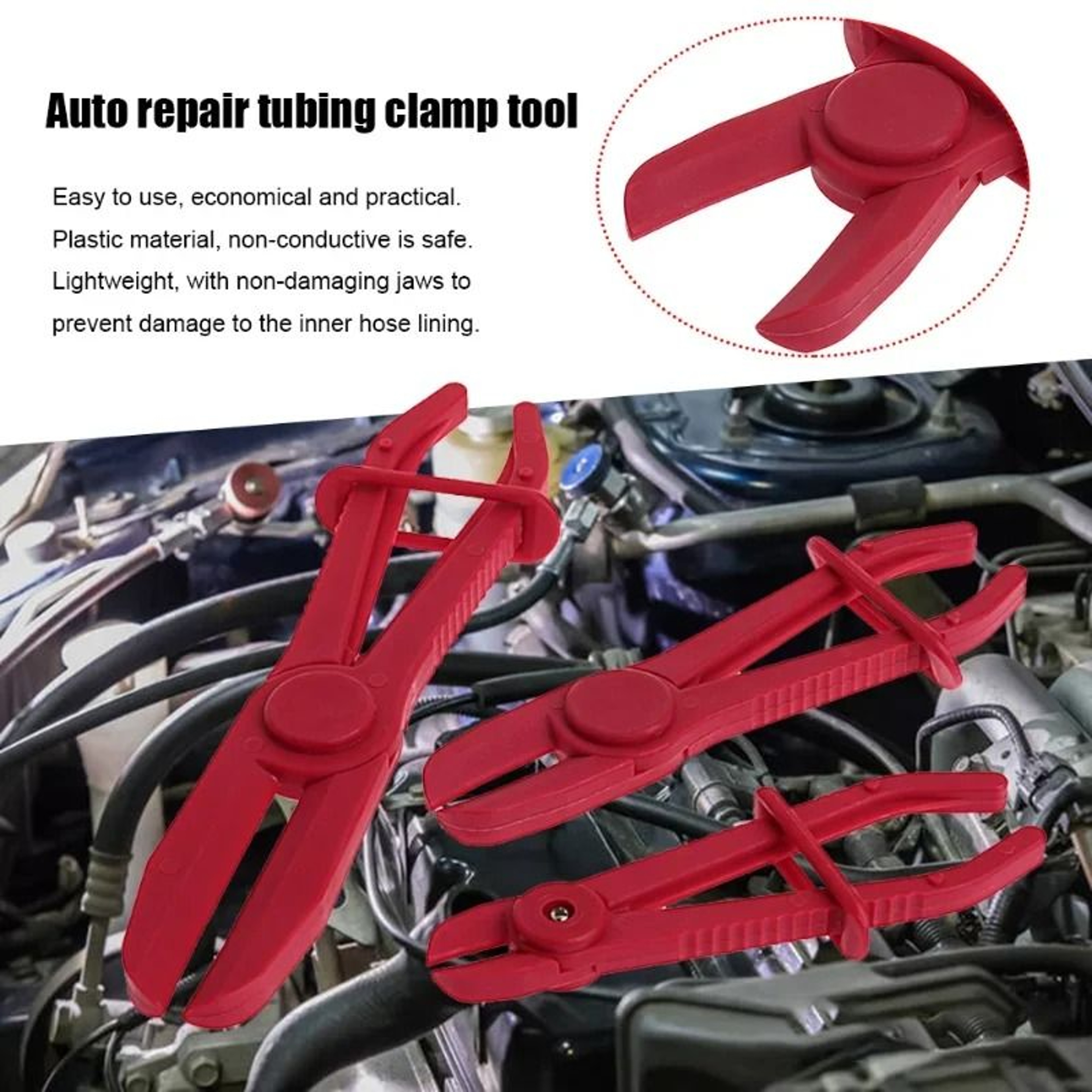 3Piece Hose Pinch Pliers Set For Brake Fuel And Coolant Lines 5