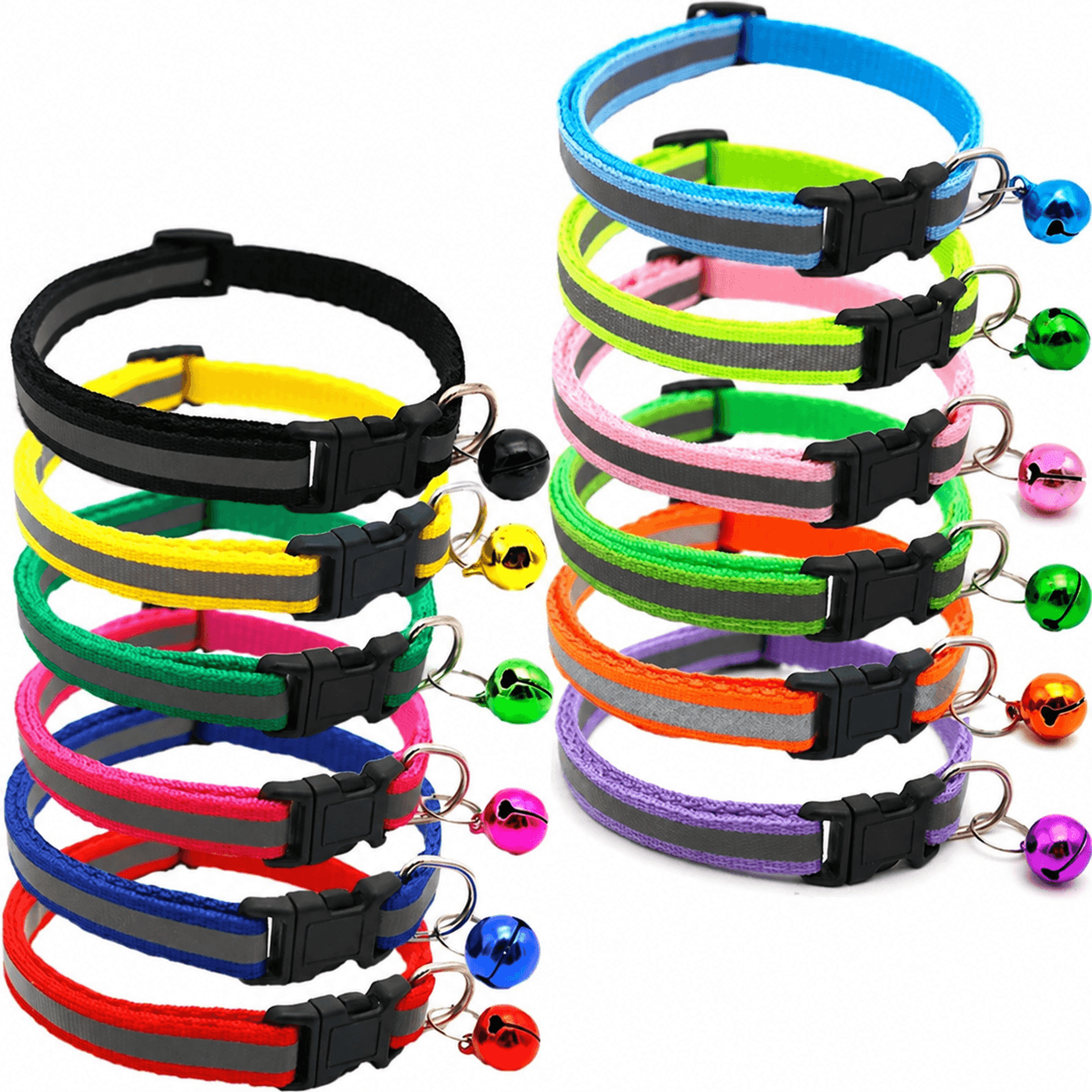 2Pack Reflective Cat Collars With Bells And Adjustable Fit 0