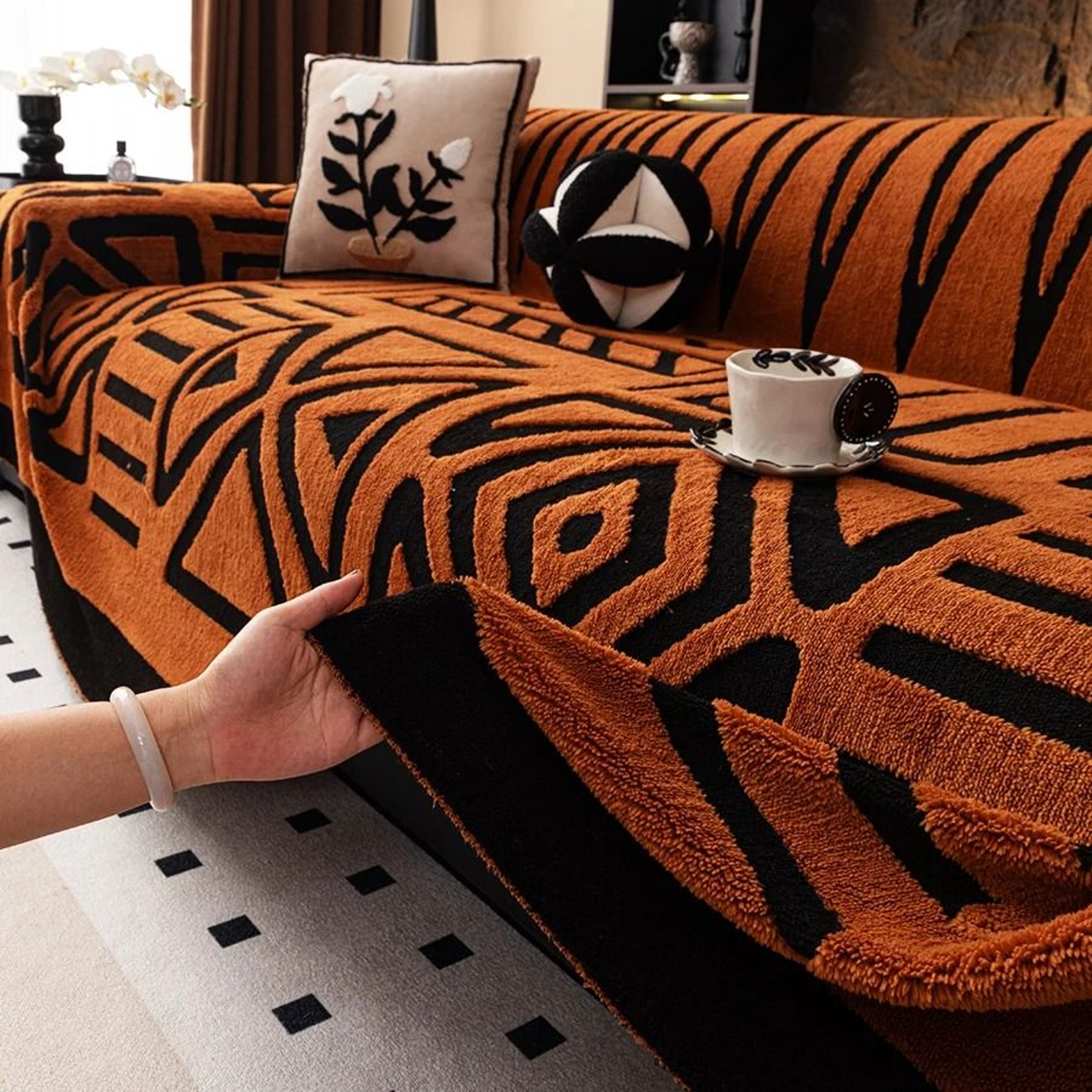 Bohemian Sofa Protector Cover Soft Vintage PetFriendly Couch Throw 4