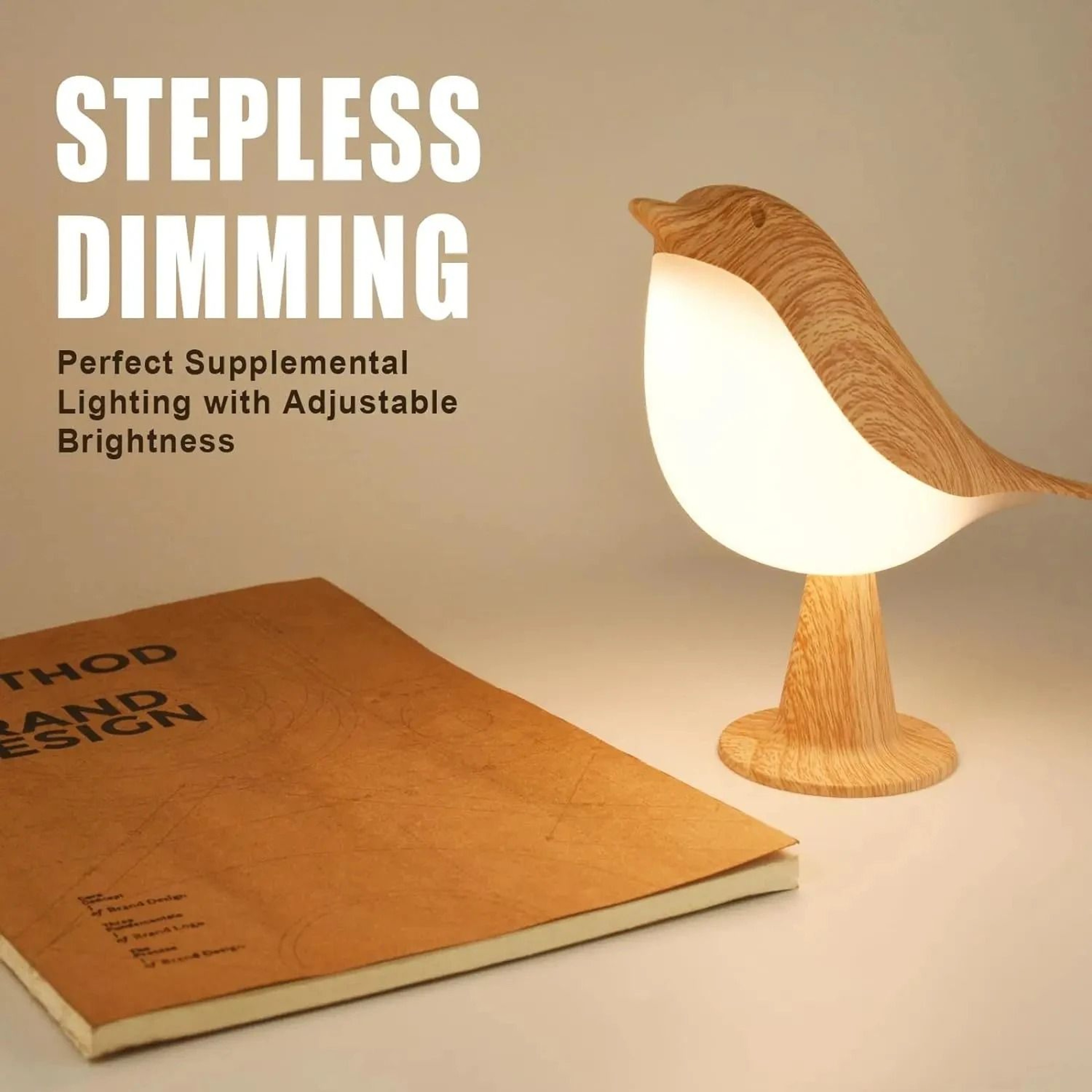 Cordless Bird Table Lamp With Touch Control And 3 Light Colors 3